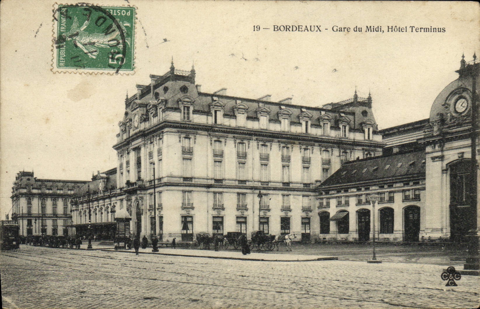 CPA Bordeaux Gare Du Midi Hotel Terminus