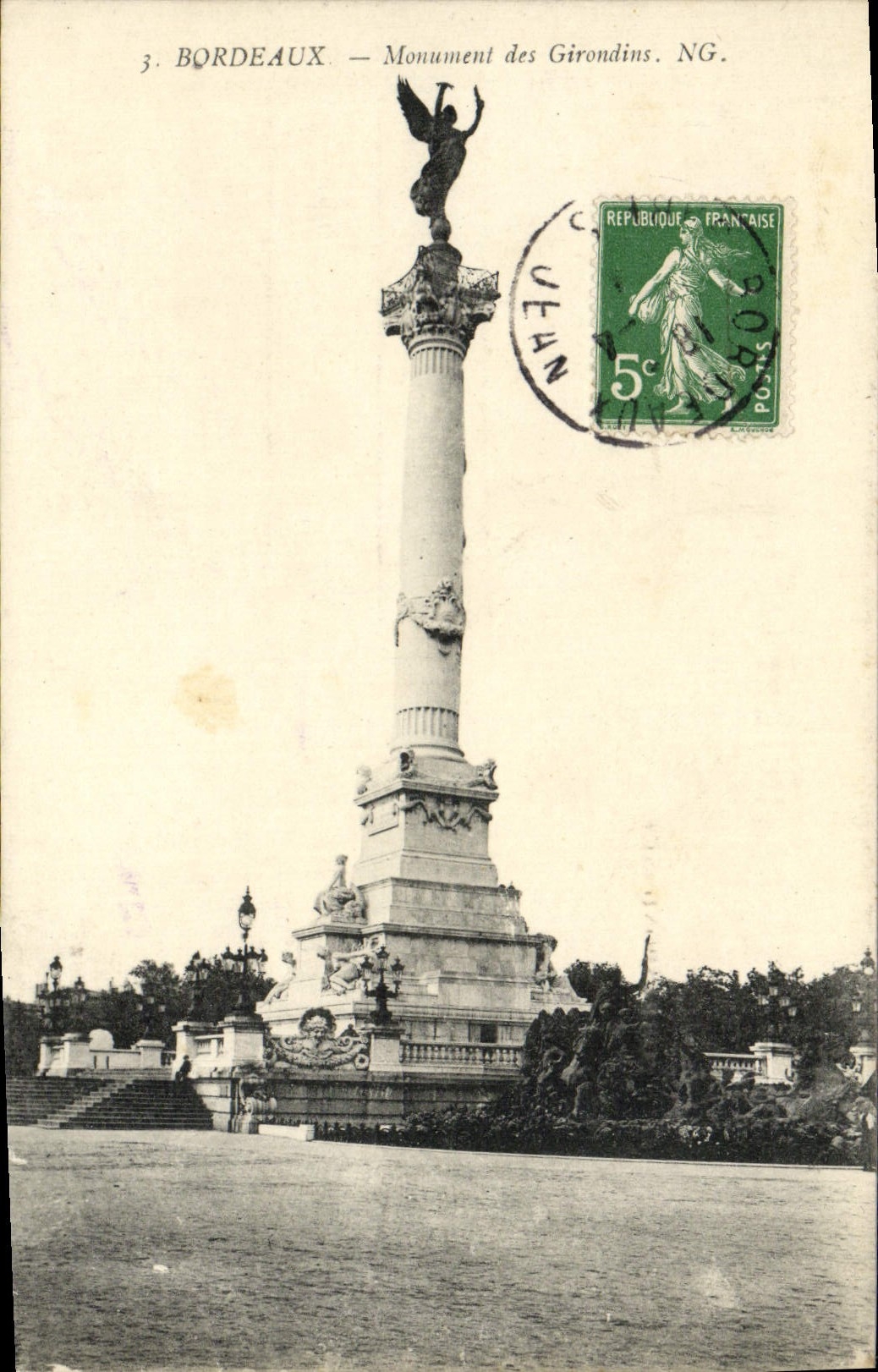 CPA Bordeaux Monument des Girondins