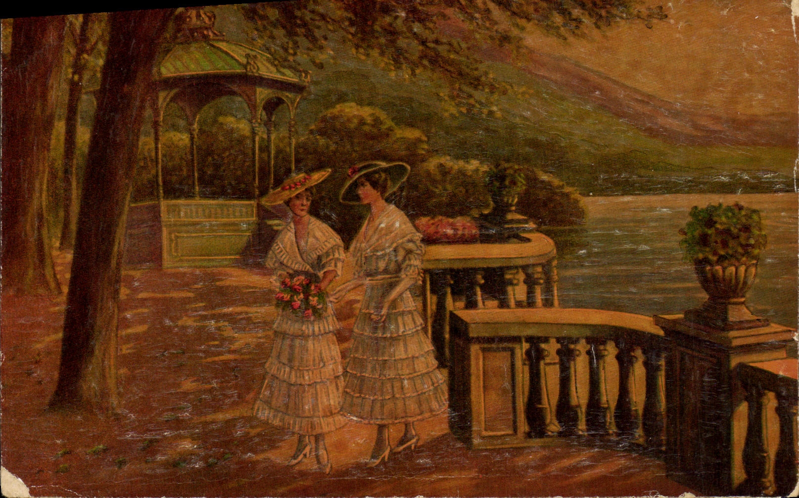 VINTAGE POSTCARD Am House von Paul Stolle