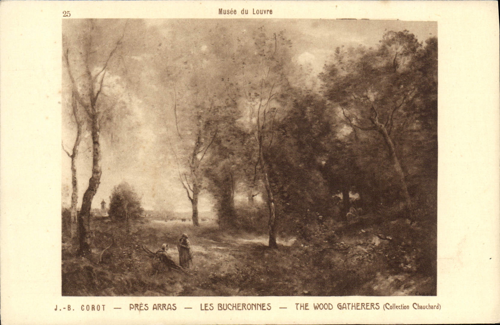 VINTAGE POSTCARD Museum of Louvre Billhook Close Arras Bucheronnes