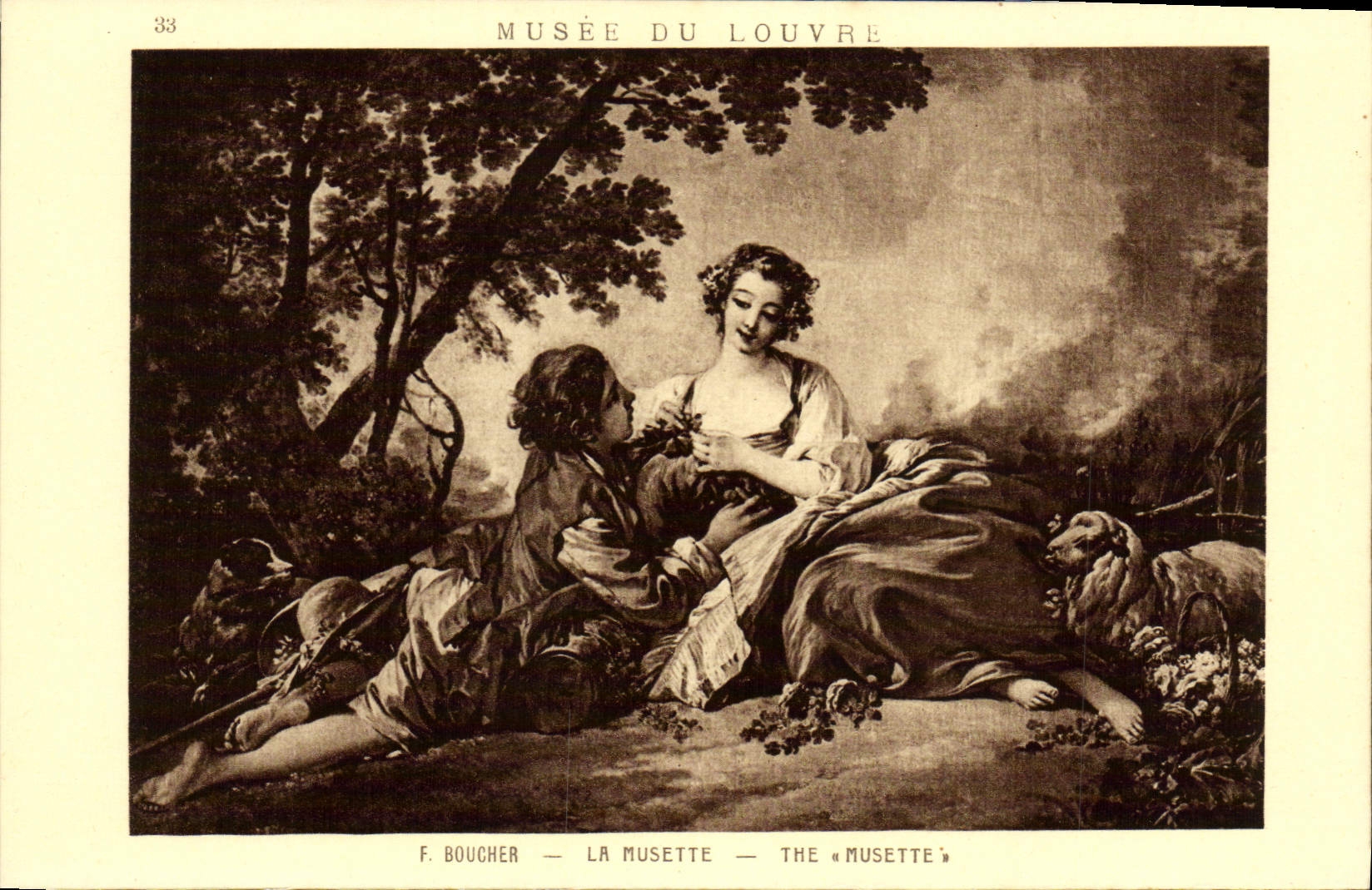 VINTAGE POSTCARD Museum of Louvre F Butcher Haversack