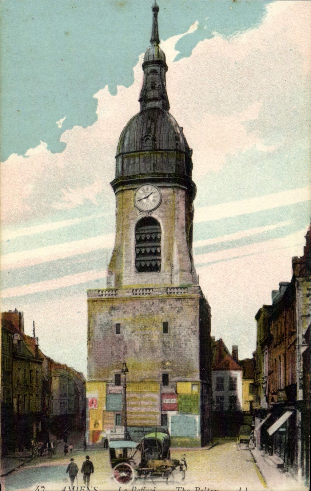 VINTAGE POSTCARD Amiens the belfry