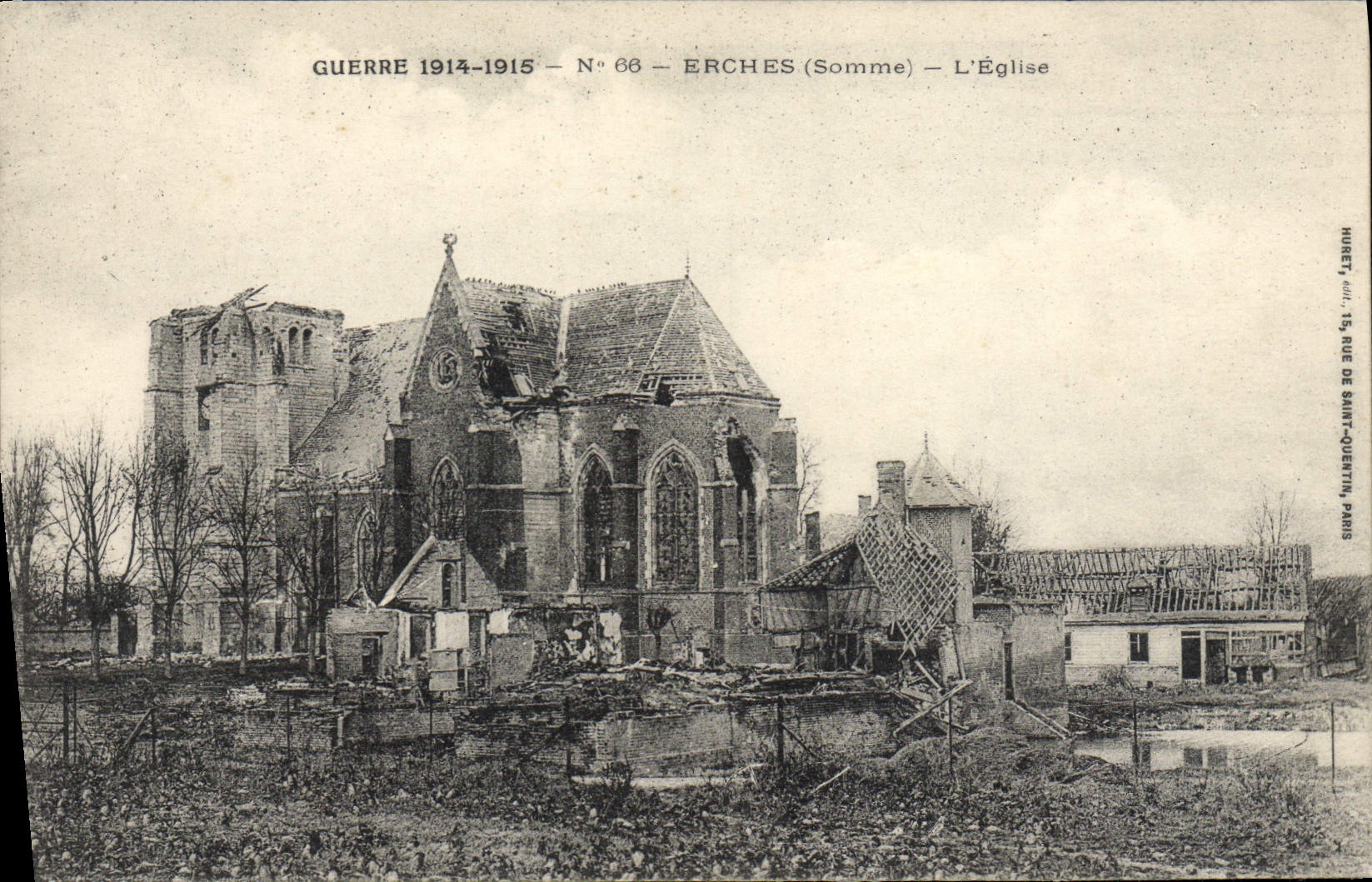 VINTAGE POSTCARD Erches the Militaria Church