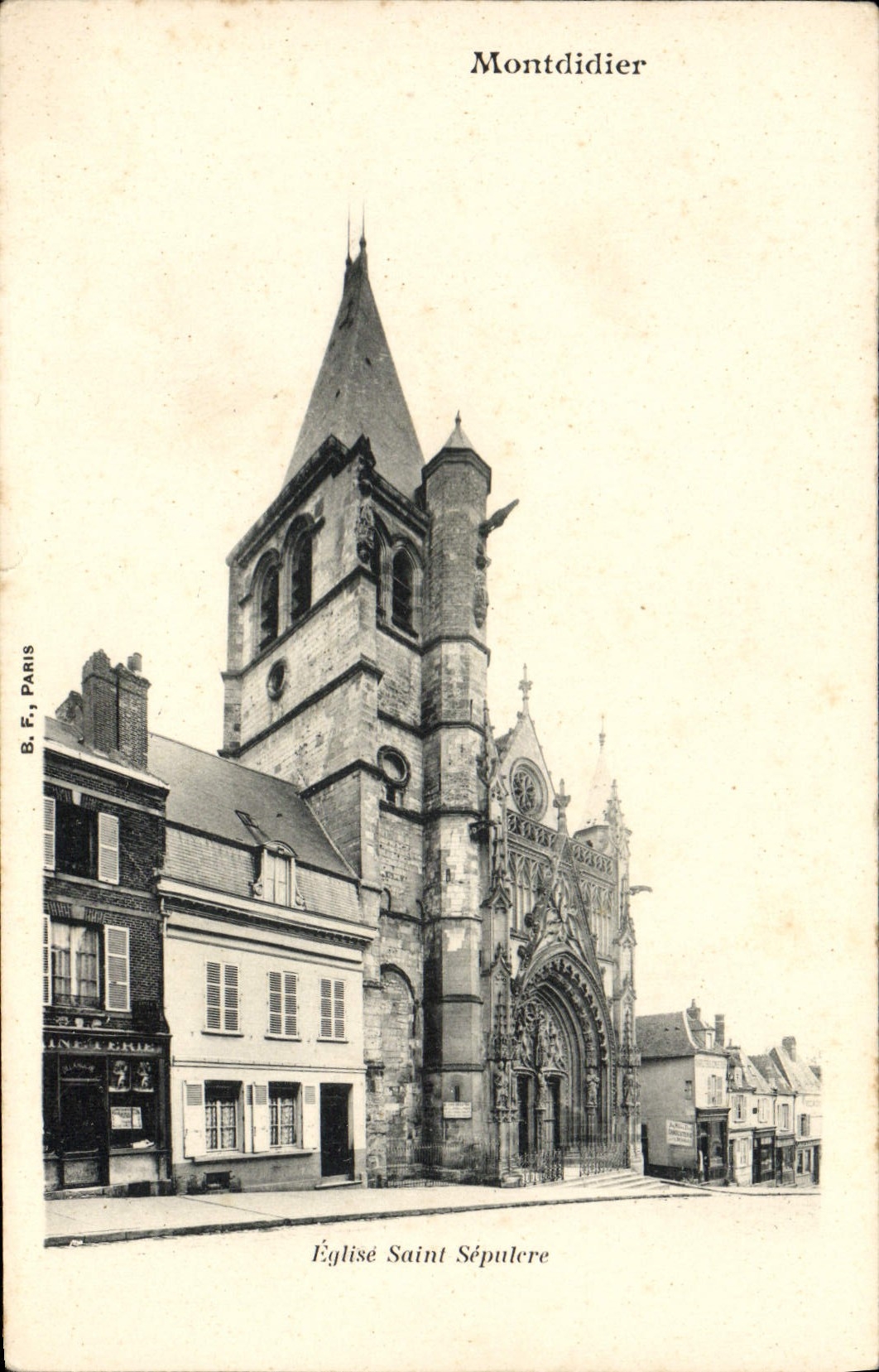 VINTAGE POSTCARD Montdidier Church Sepulere Saint