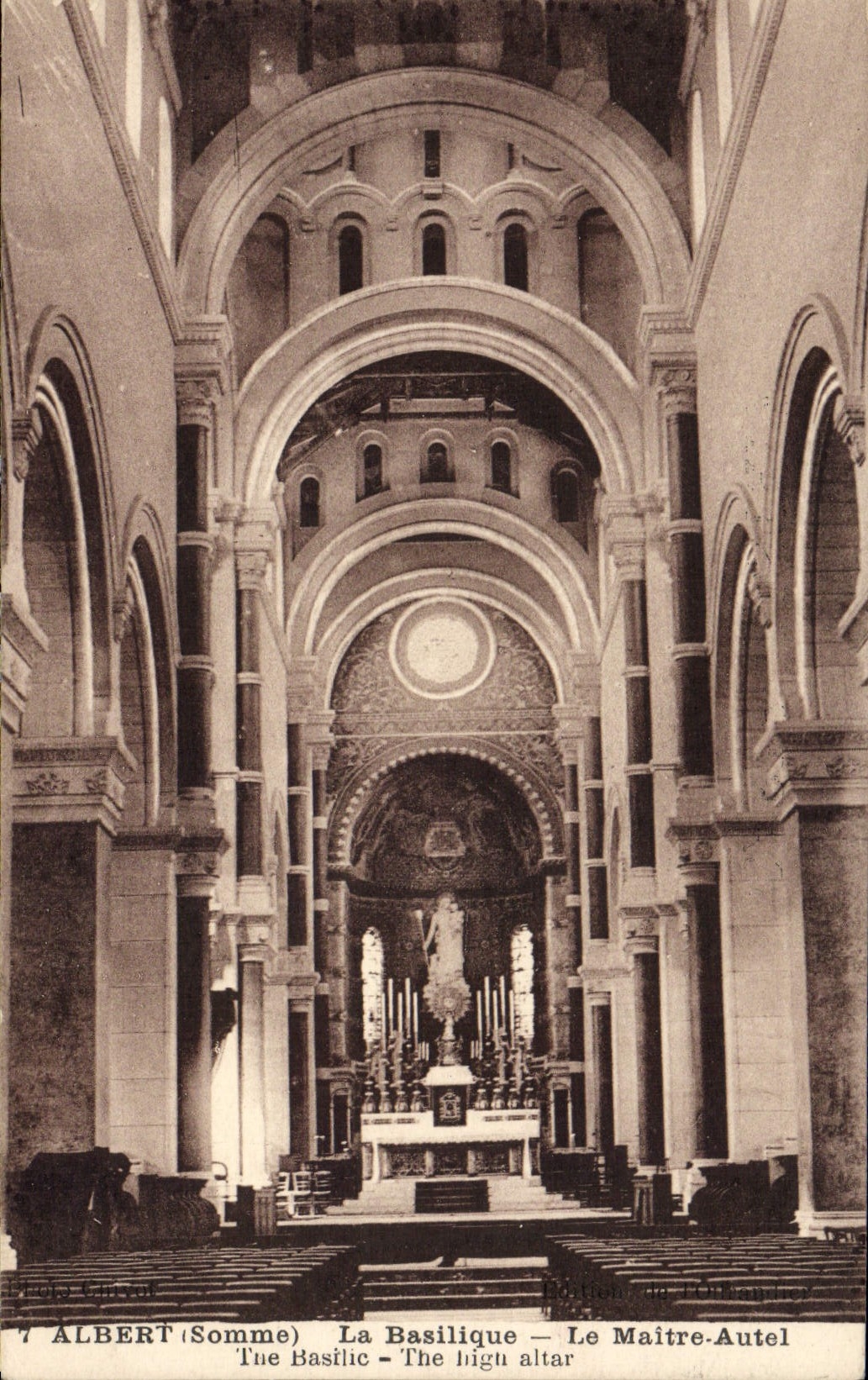 VINTAGE POSTCARD Albert the Basilica the Master Furnace bridge