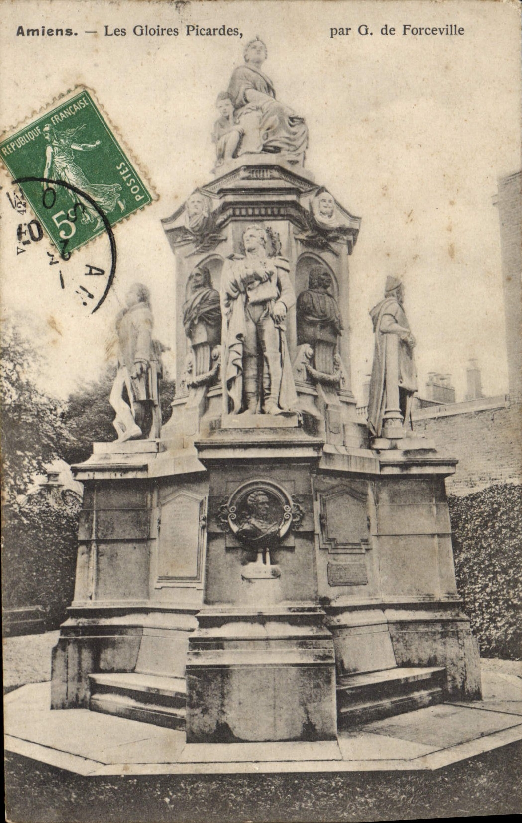 Glorias de Amiens Picardía de la POSTAL de la VENDIMIA por G de Forceville