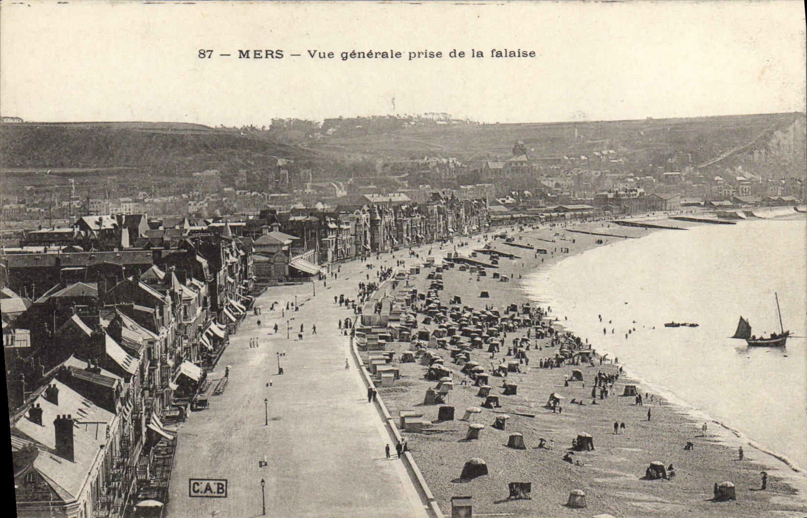 VINTAGE POSTCARD Seas View taken of Cliff
