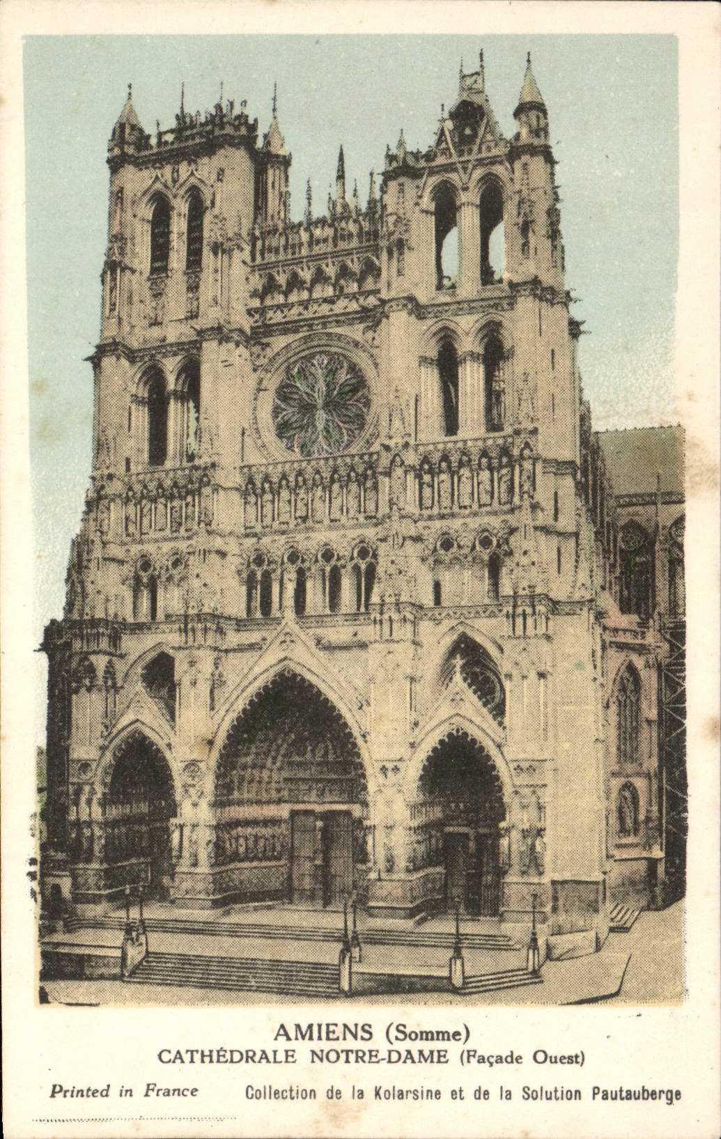 VINTAGE POSTCARD Amiens Notre Dame Cathedral