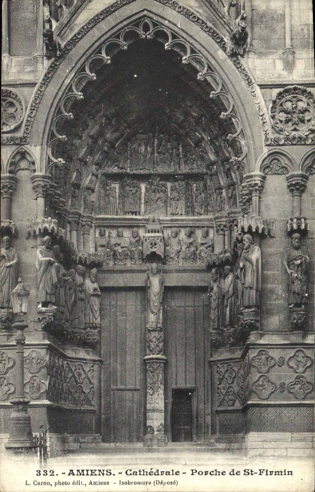 CPA Amiens Cathedrale Porche de St Firmin 