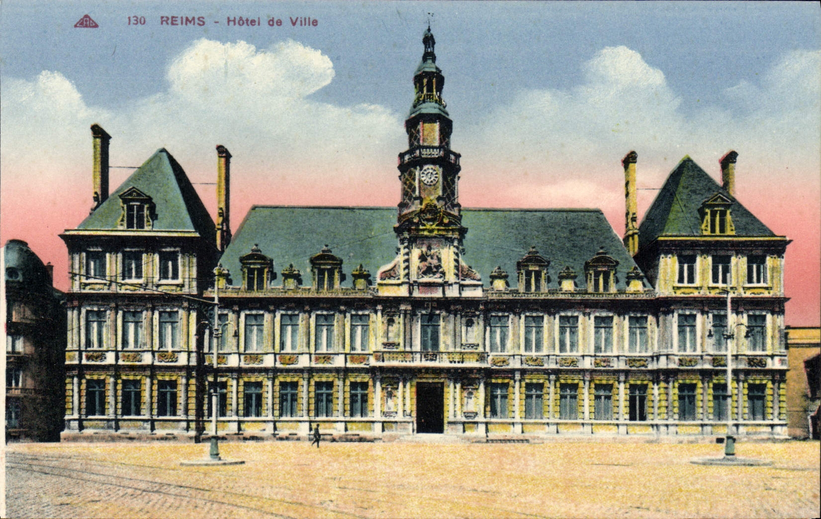 CPA Reims Hotel de Ville 