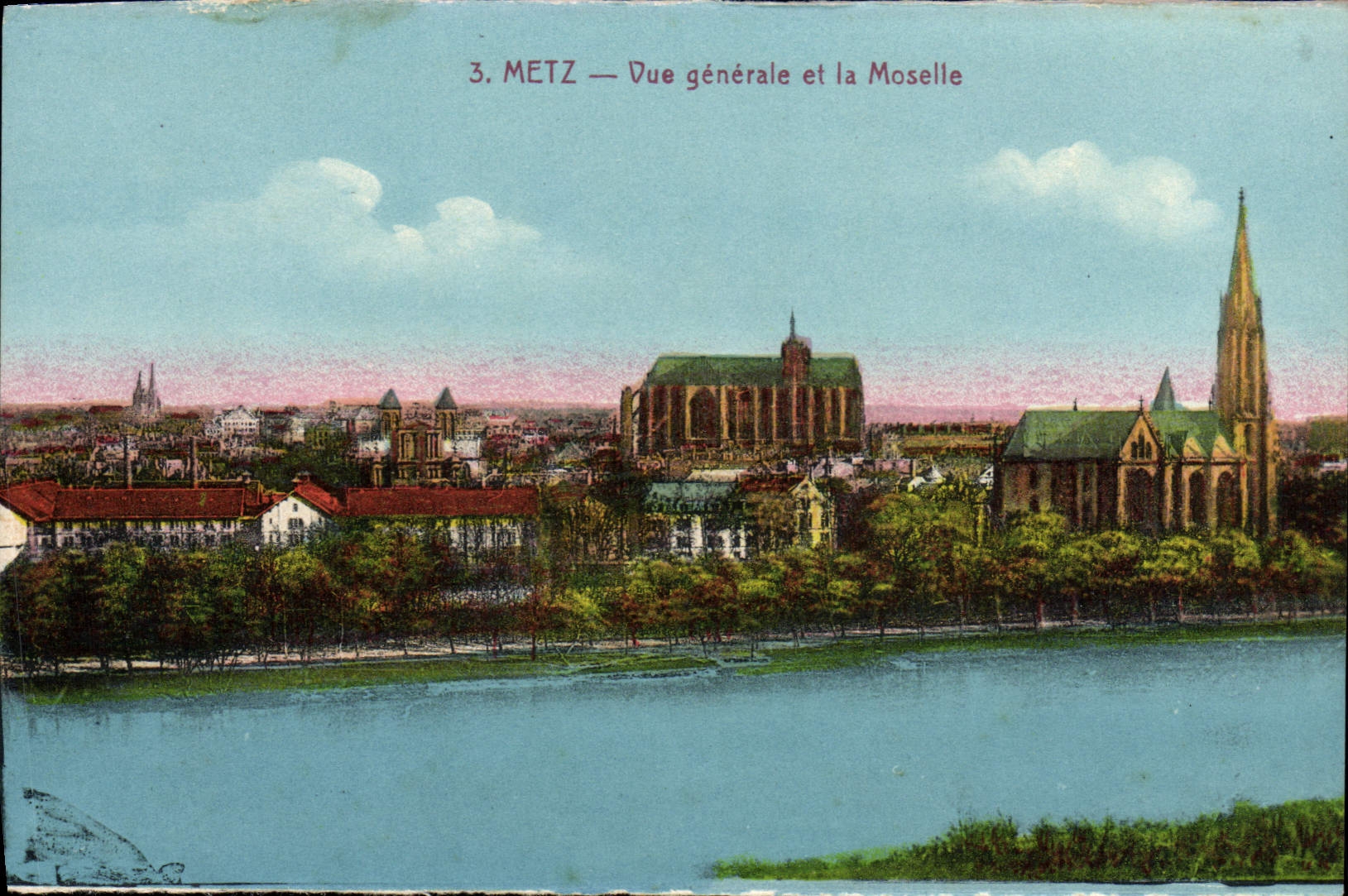 CPA Metz Vue Generale et la Moselle 