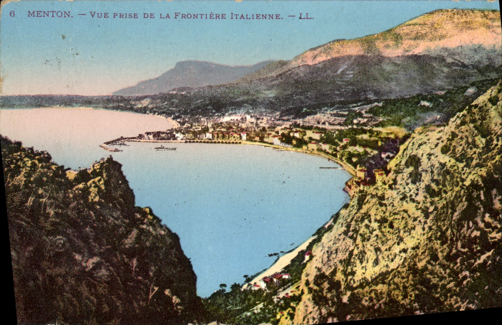 CPA Menton Vue Prise de la Frontiere Italienne 