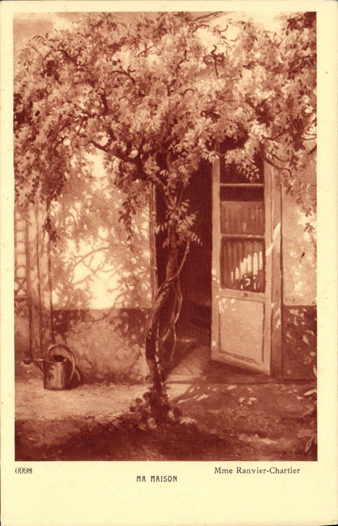 VINTAGE POSTCARD My House Mrs. Ranvier Chartier