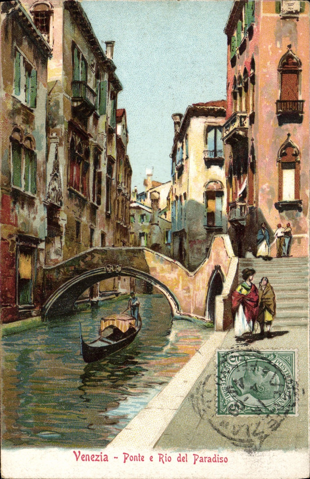 VINTAGE POSTCARD Venezia Big shot Rio Del Paradiso