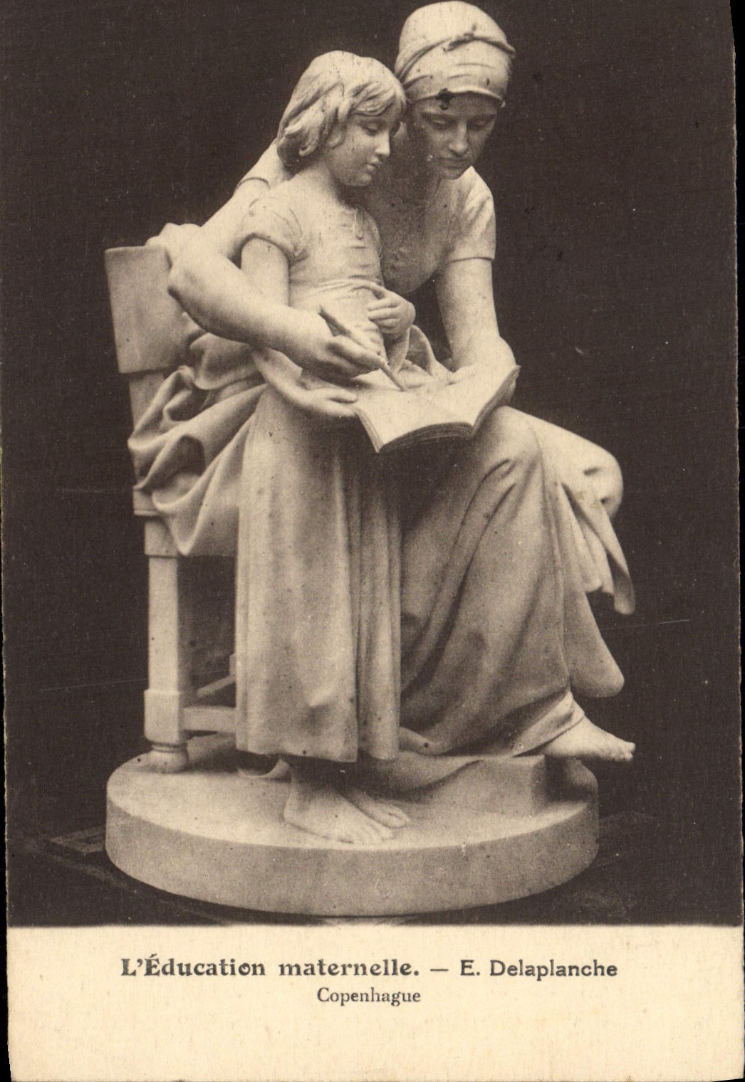 VINTAGE POSTCARD Maternal Education Delaplanche Copenhagen
