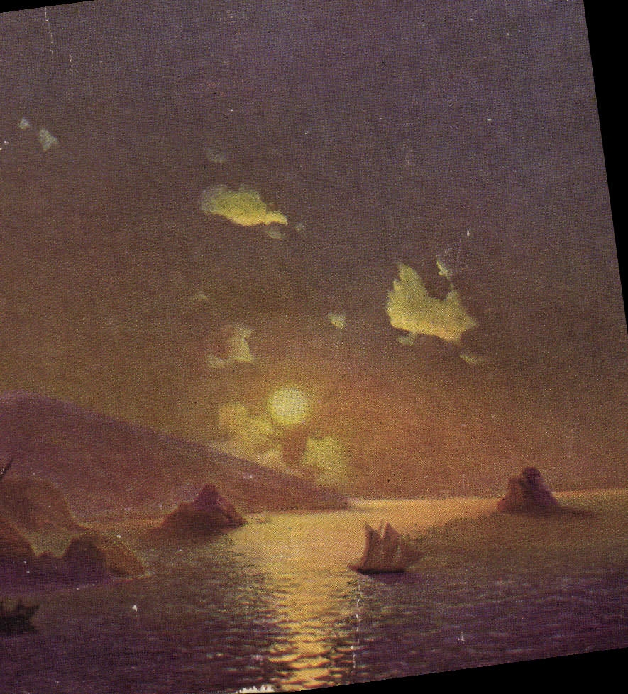 VINTAGE POSTCARD Aiwazowsky Gourznouf the night