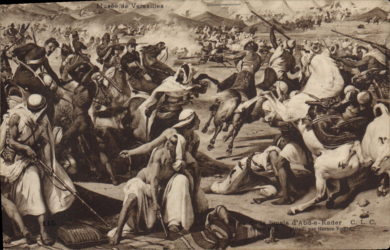 VINTAGE POSTCARD Museum Of Versailles Smaal d' Abd E Kader