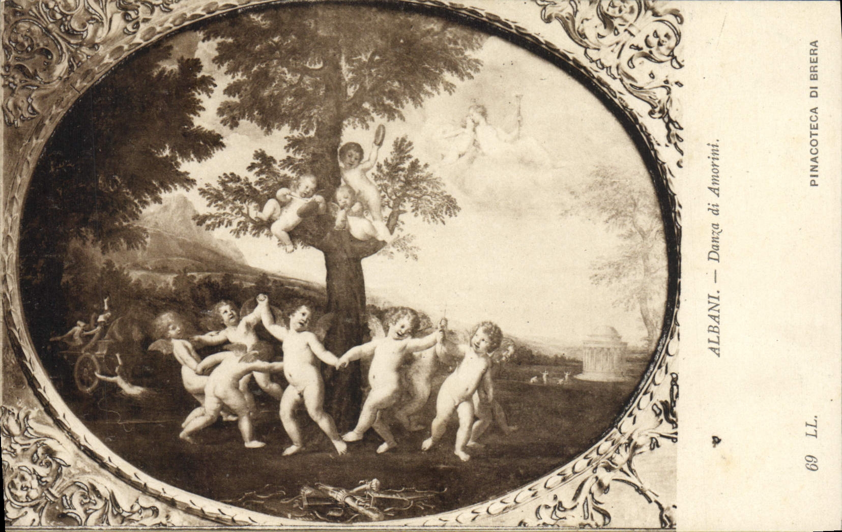 VINTAGE POSTCARD Albani Danza Di Amorini