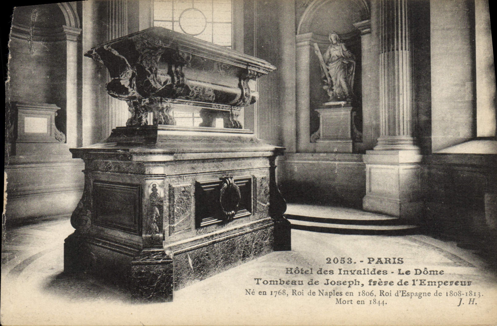 VINTAGE POSTCARD Paris Hotel Of the Invalids the Dome Tomb of Joseph brother of the Emperor