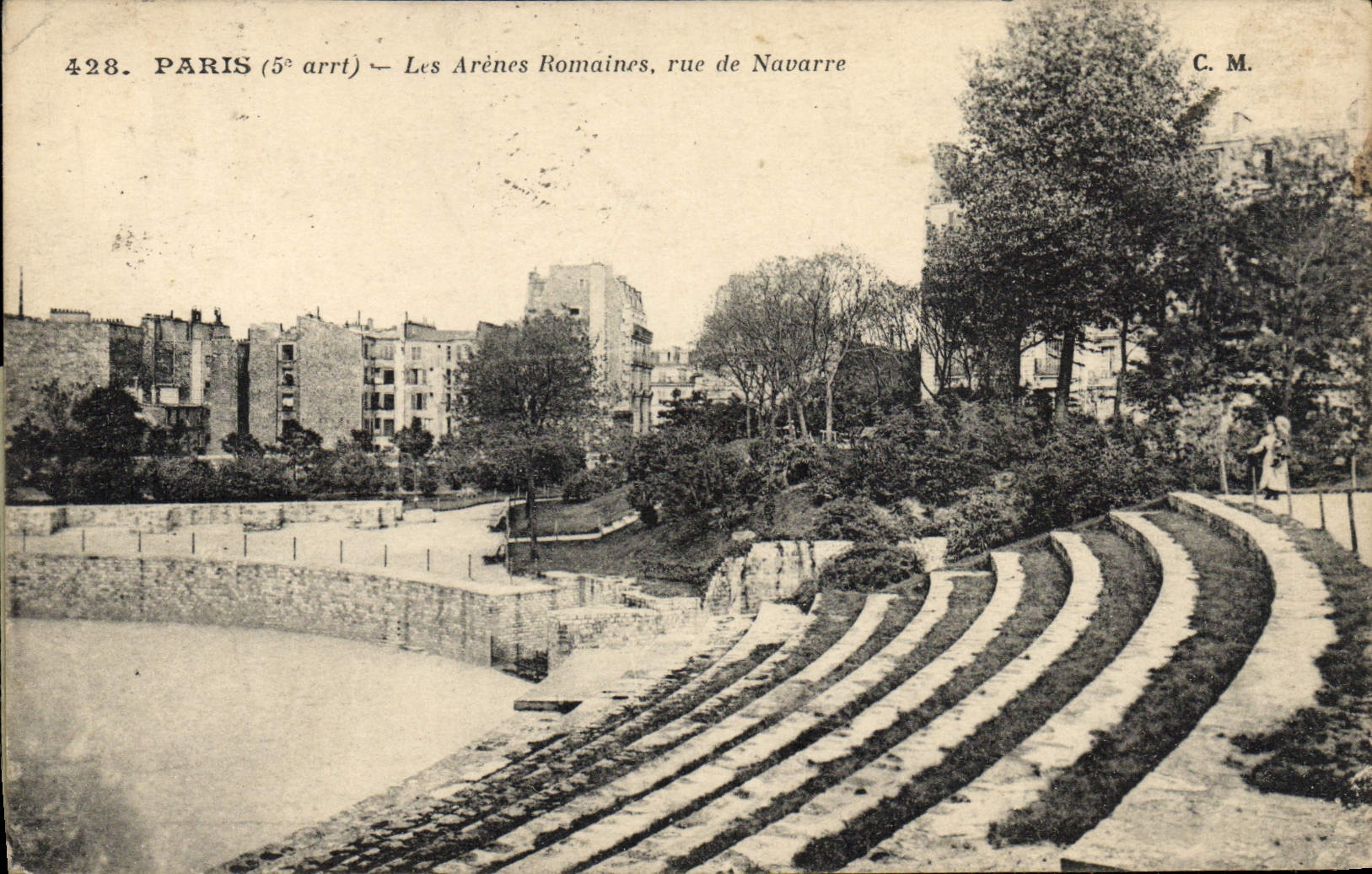 CPA Paris Les Arenes Romaines Rue De Navarre