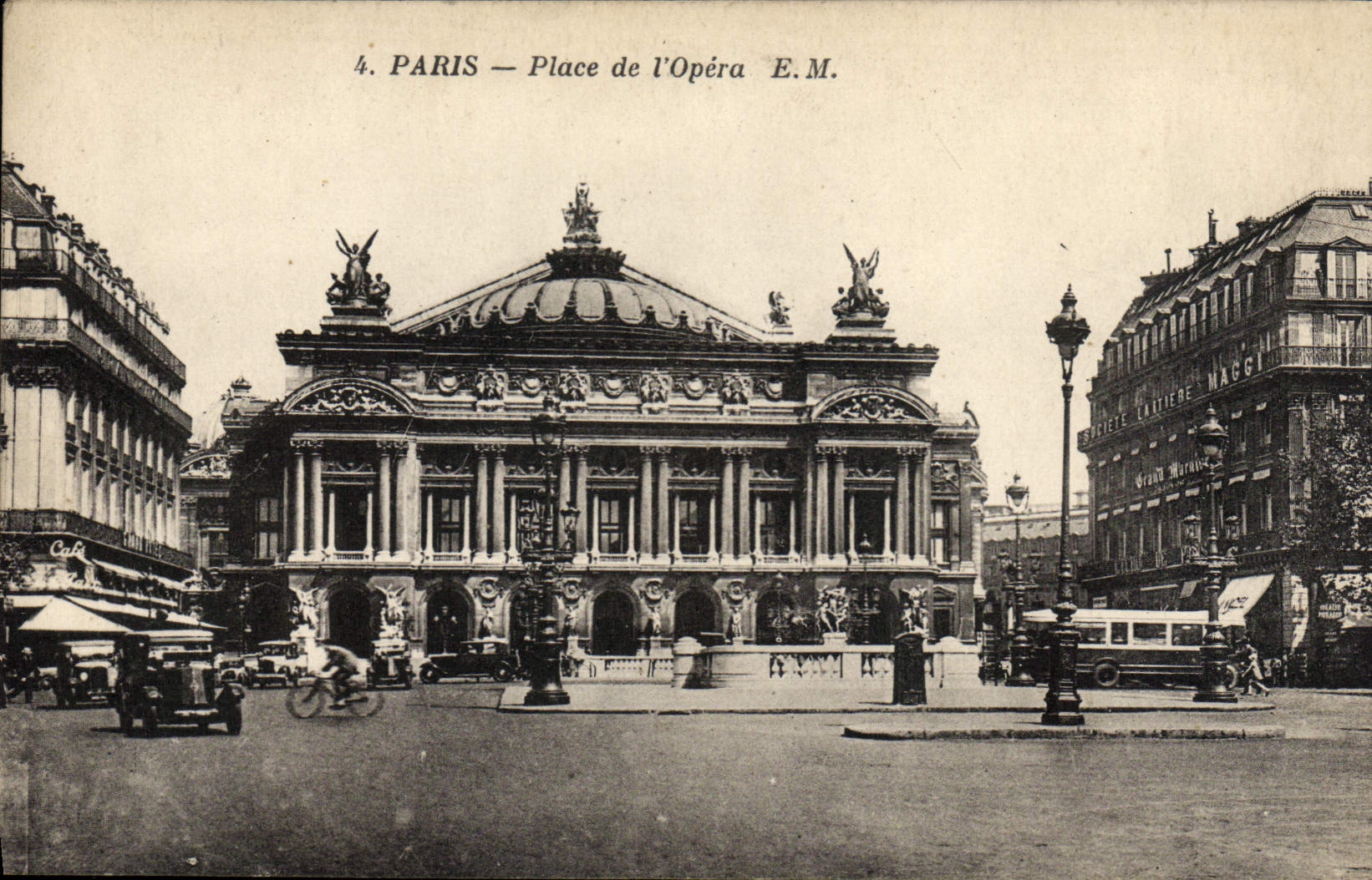 VINTAGE POSTCARD Paris Places De I' Opera