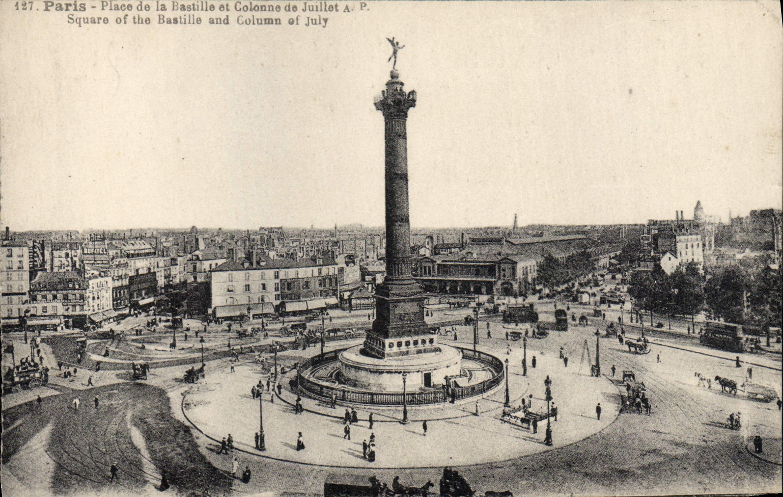 CPA Paris Place De La Bastille Et Colonne De Juillet