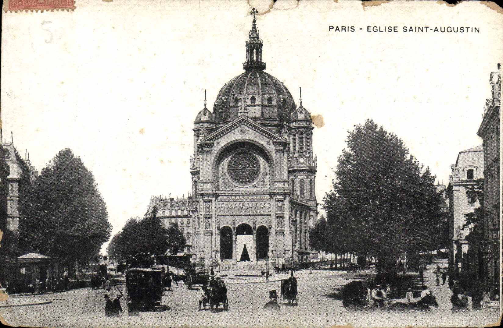 CPA Paris Eglise Saint Augustin