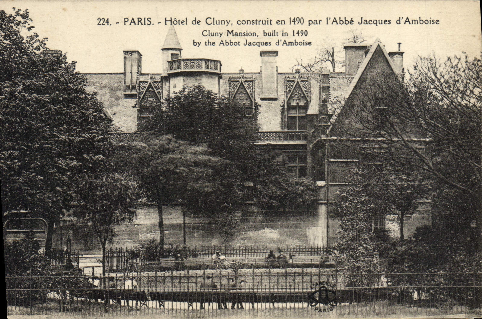CPA Paris Hotel De Cluny Abbe Jacques d'Amboise