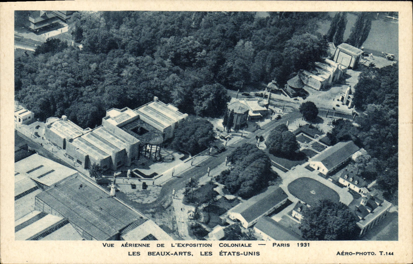 CPA Paris Vue Aeriennne De L'Exposition Coloniale 1931 Les Beaux Arts Les Etats Unis