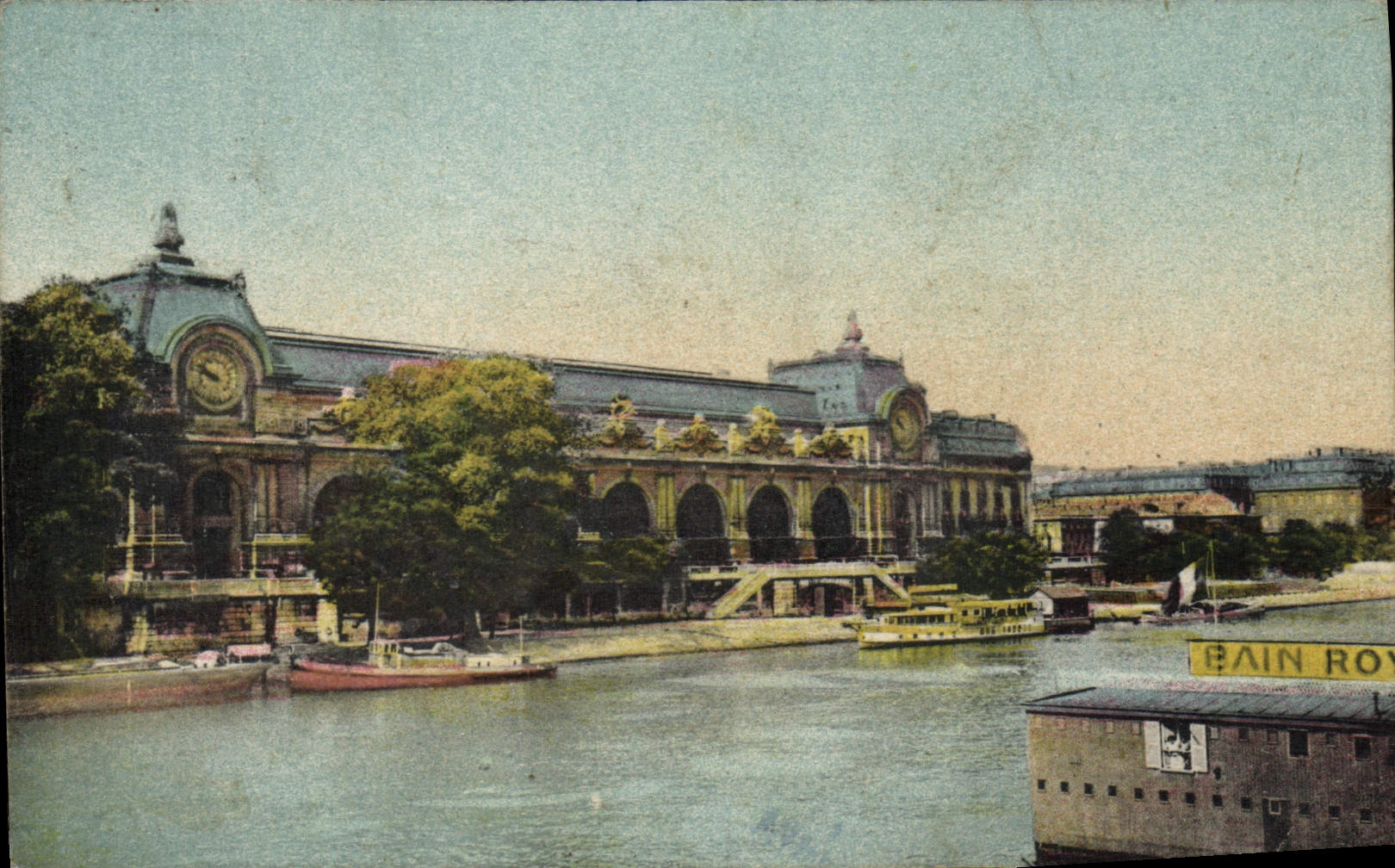 VINTAGE POSTCARD Paris Train station D' Orsay