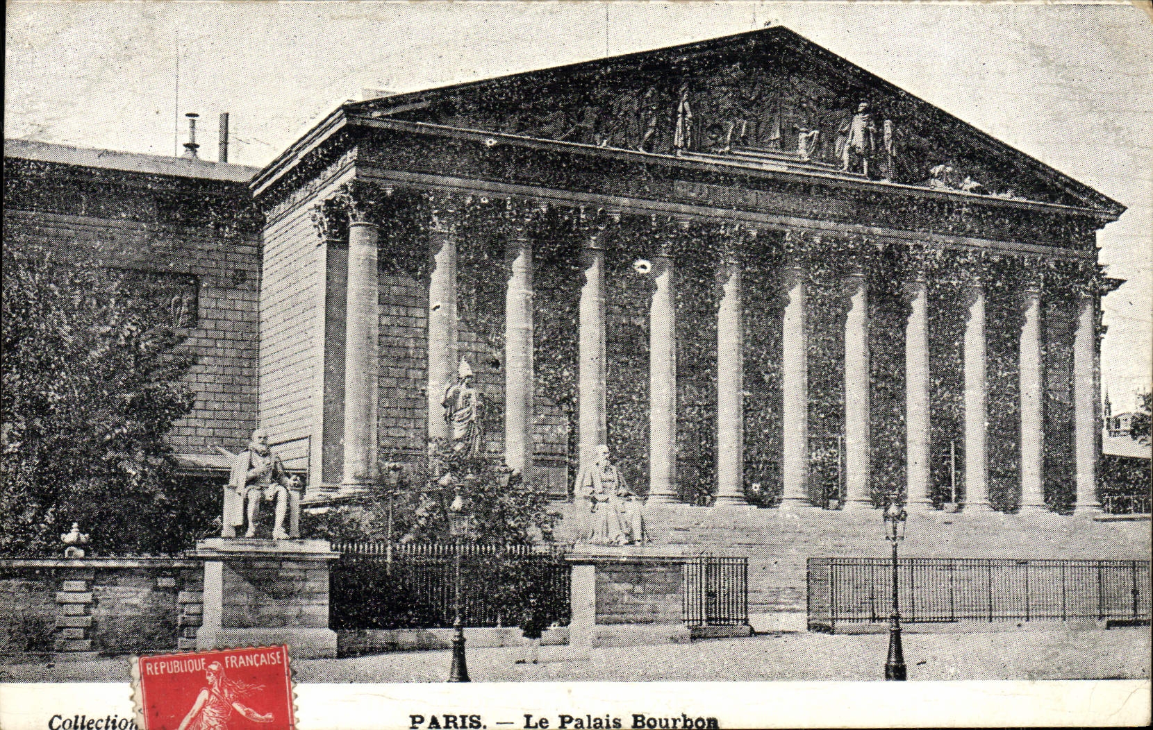 VINTAGE POSTCARD Paris the Palais Bourbon