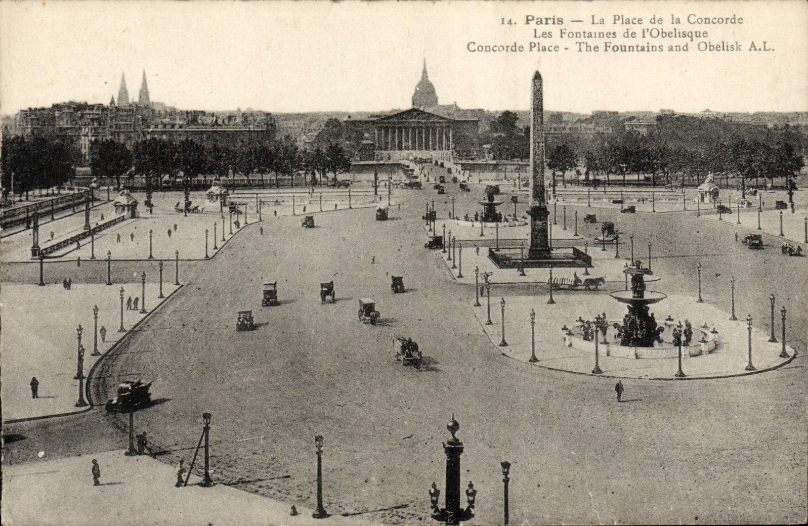 CPA Paris La Place De La Concorde Les Fontaines De l'obelisque