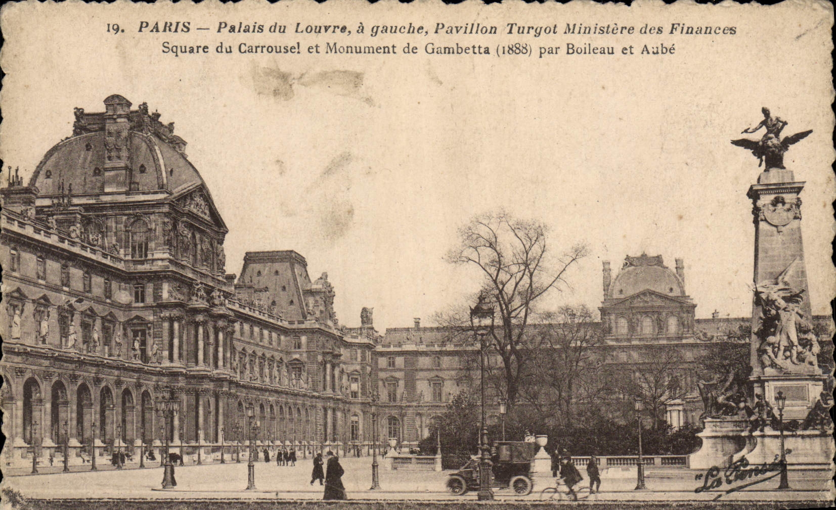 CPA Paris Palais Du Louvre A Gauche Pavillon Turgot Ministere des Finances