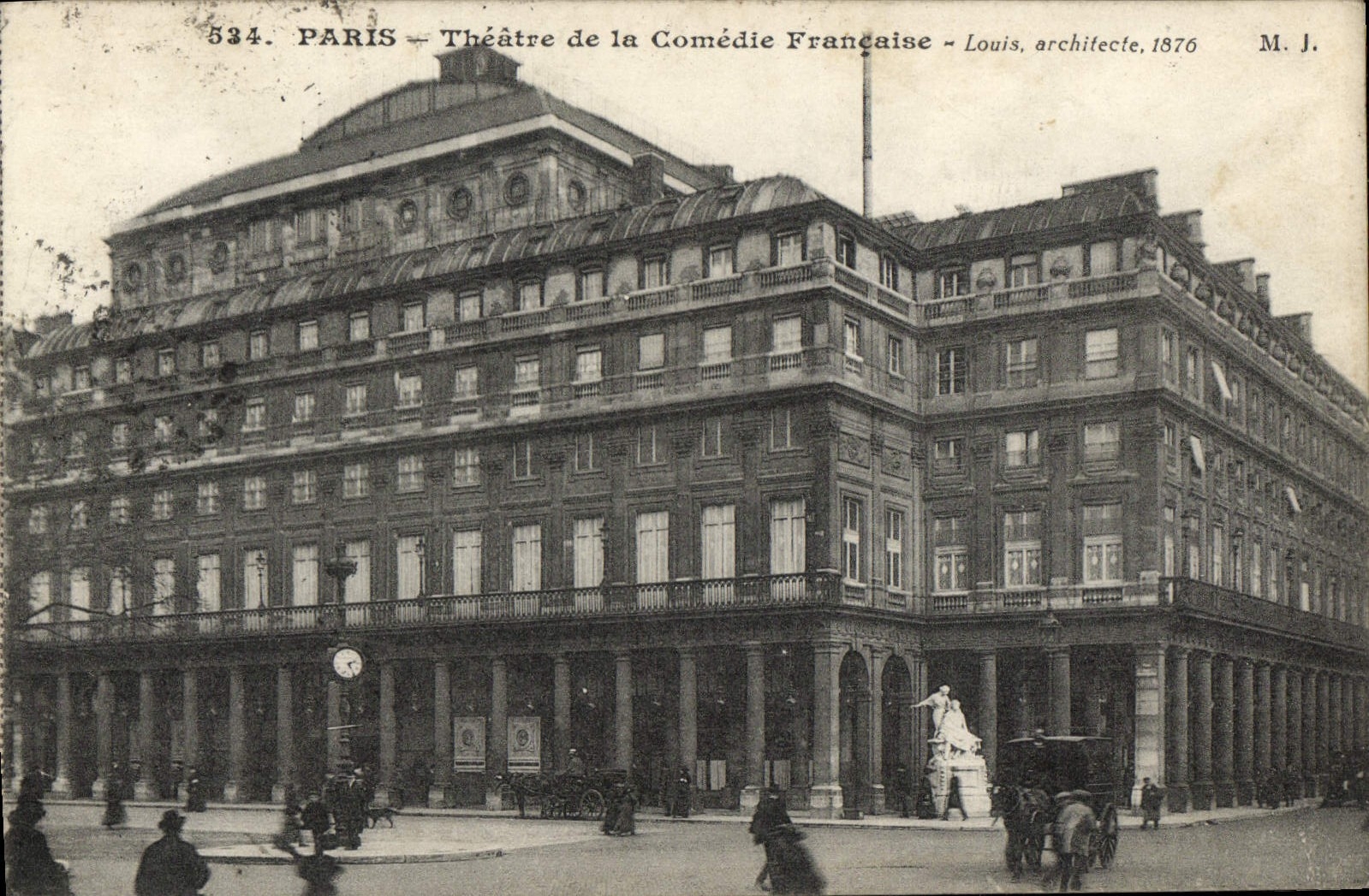 VINTAGE POSTCARD Paris Theater Of the French Comedy