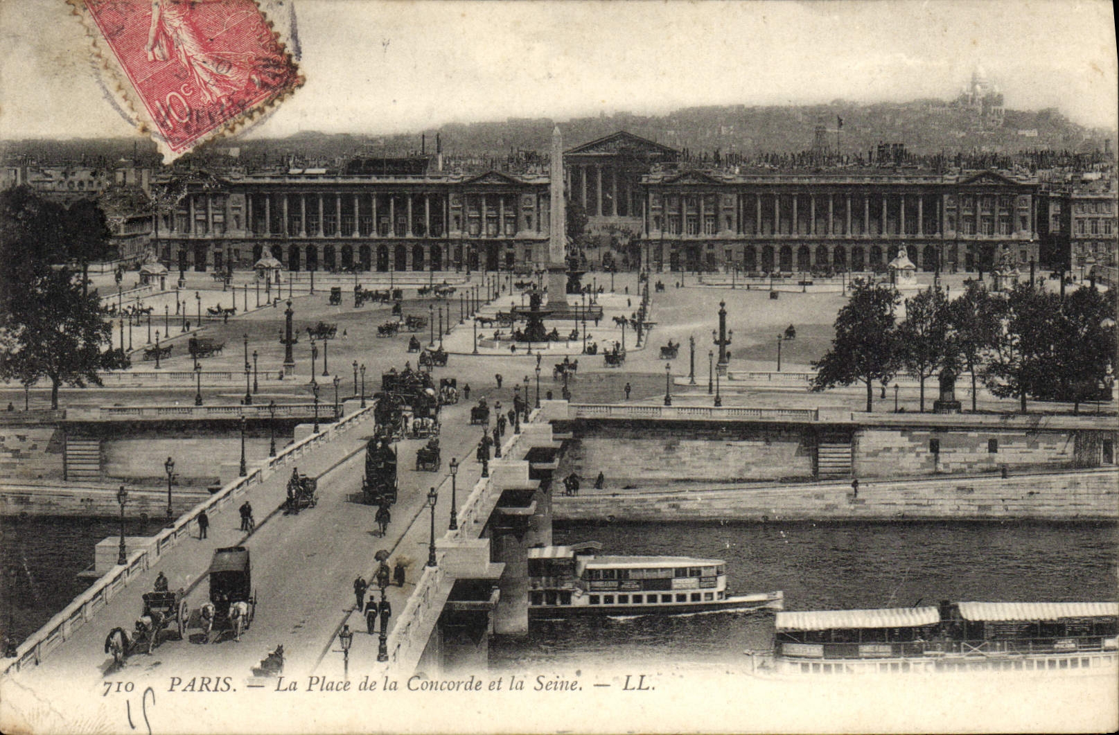 CPA Paris La Place de la Concorde et la Seine