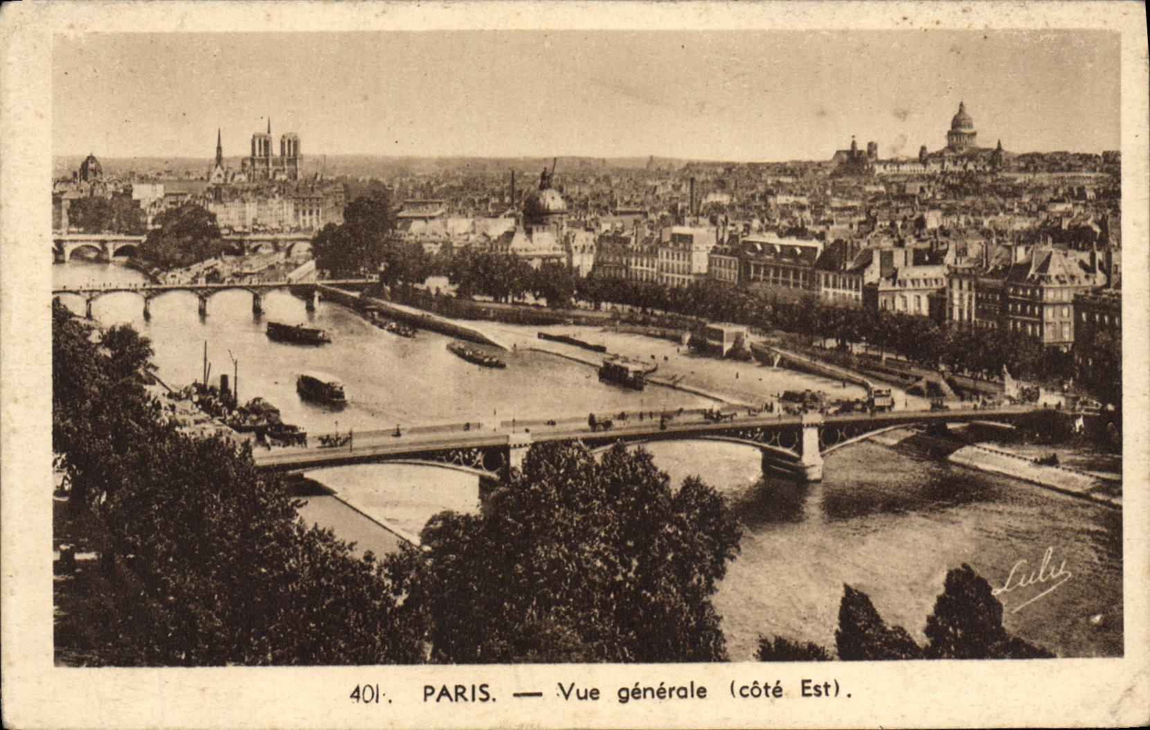 Opinión de París de la POSTAL de la VENDIMIA