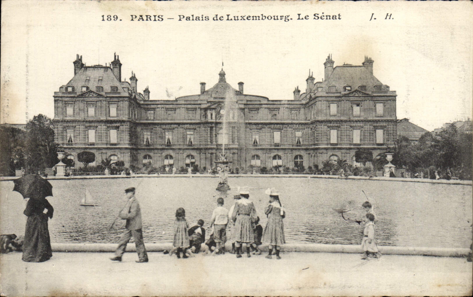 CPA Paris Palais de Luxembourg Le Senat Enfants