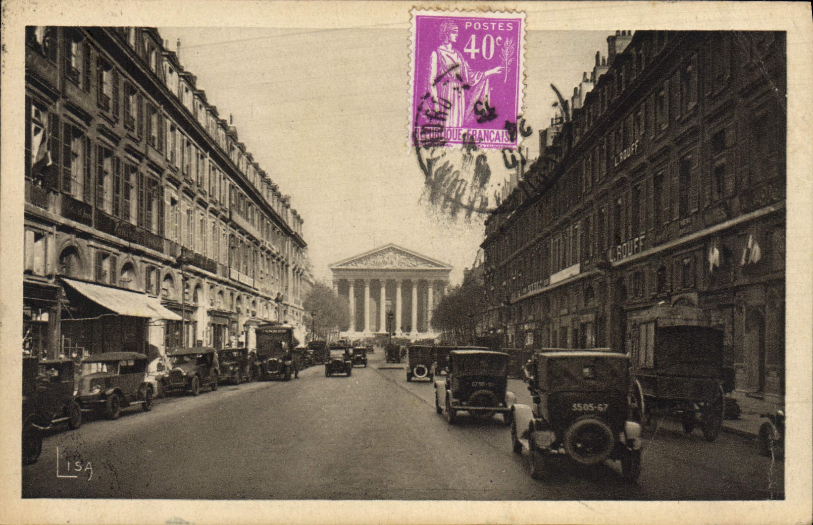 CPA Paris La Rue Royale et la Madeleine