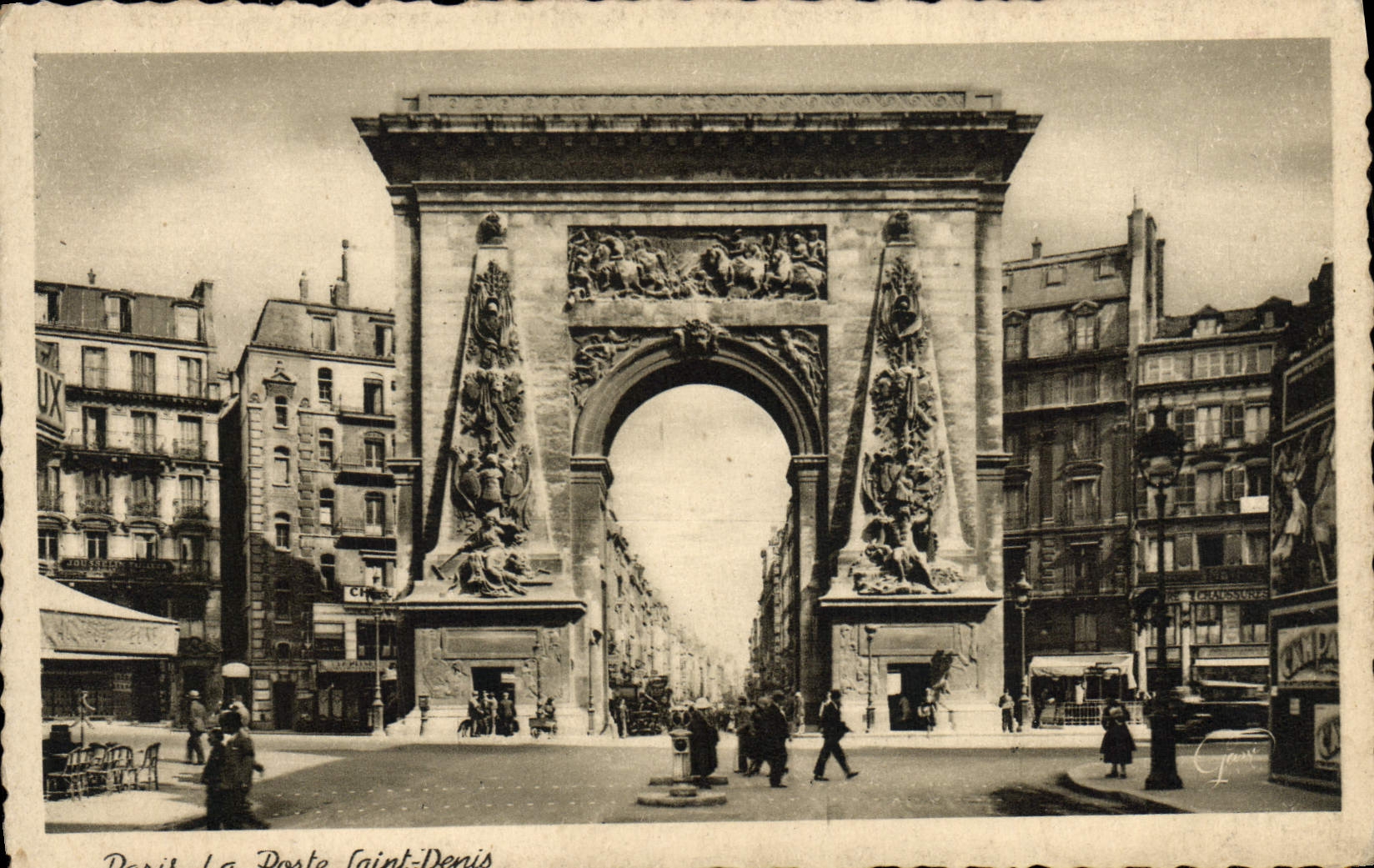 VINTAGE POSTCARD Paris the door Holy Denis