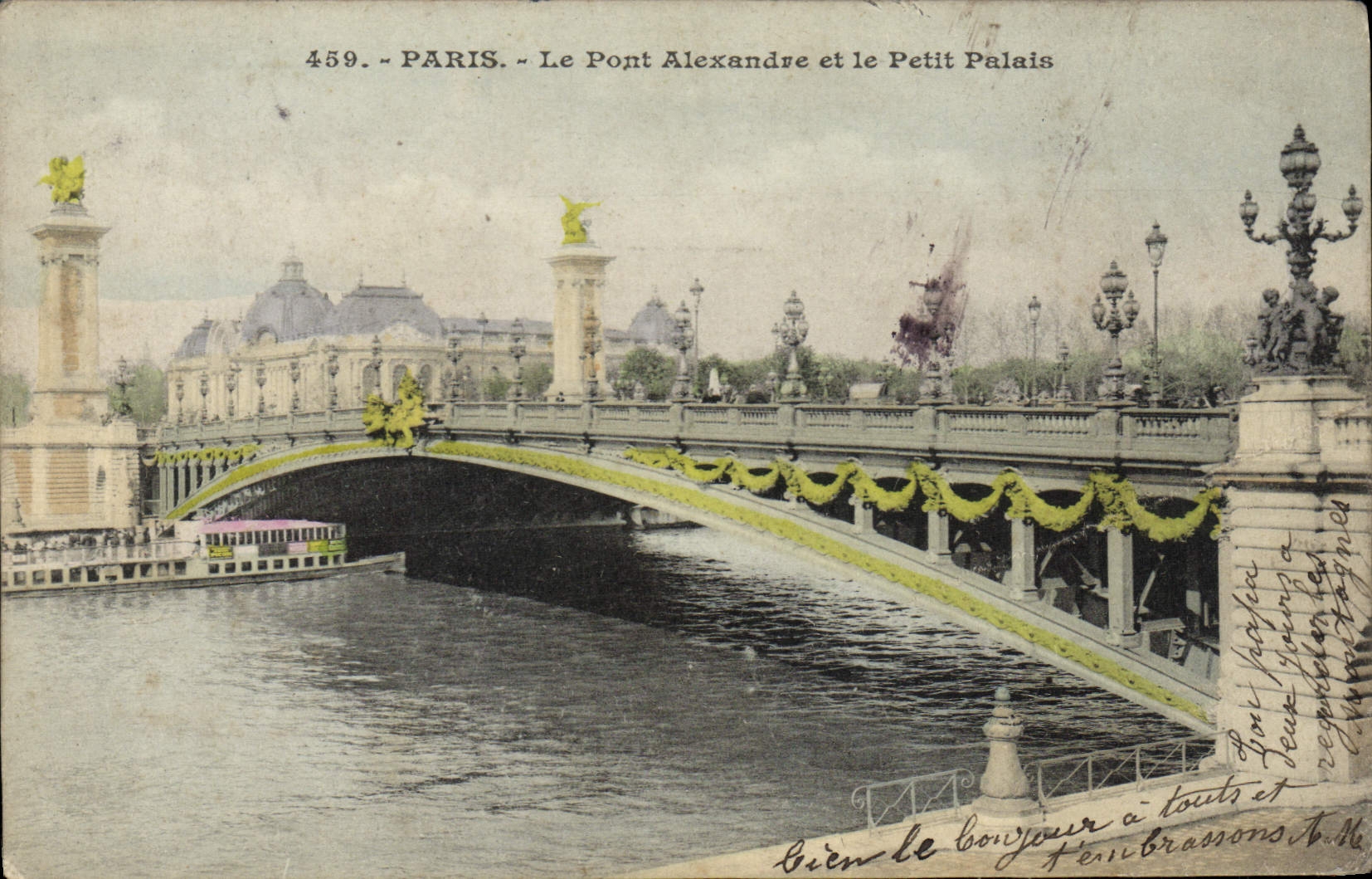 CPA Paris Le Pont Alexandre et le Petit Palais