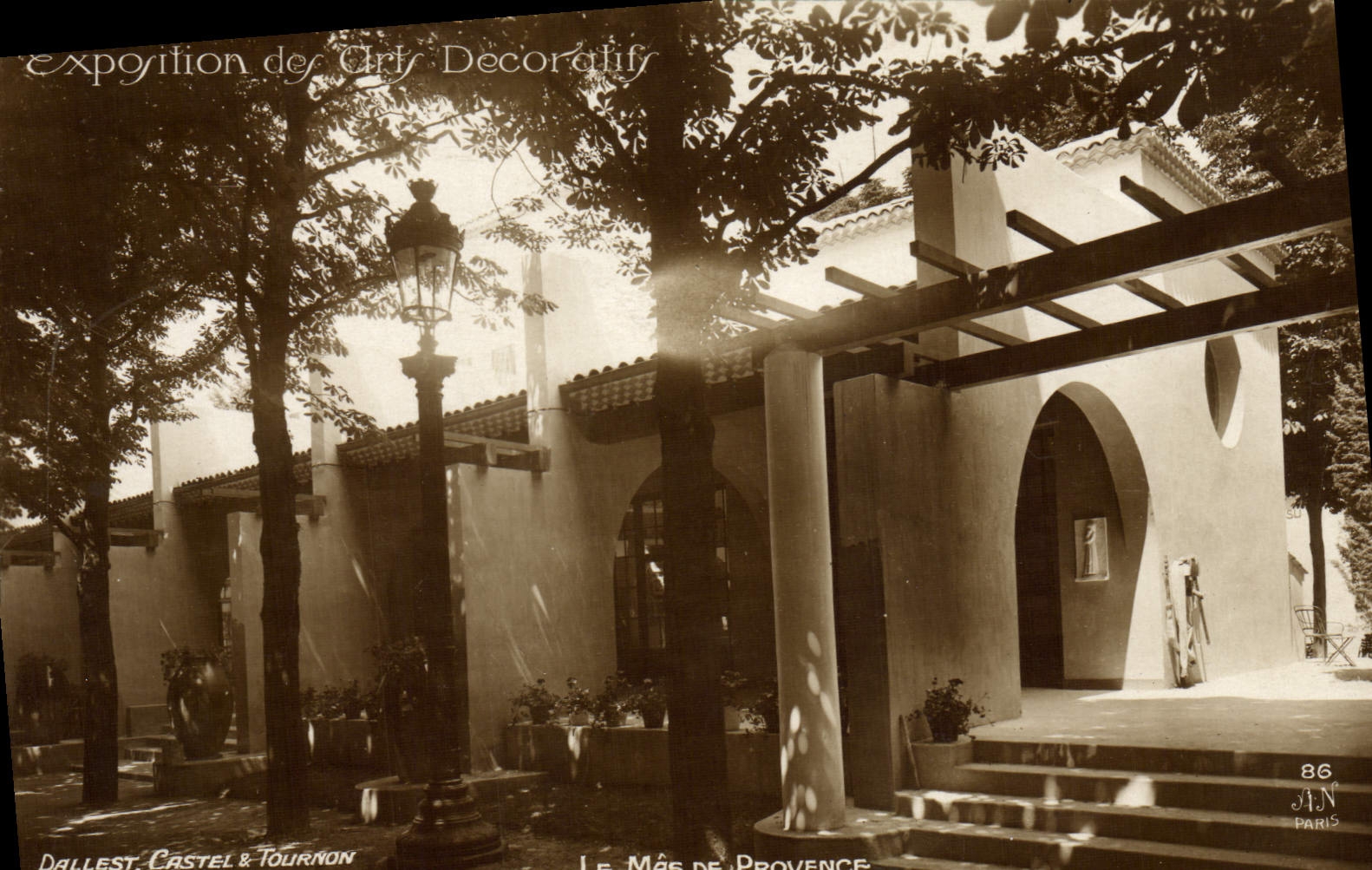 Feria de París de la POSTAL de la VENDIMIA de artes decorativos el cortijo de Provence