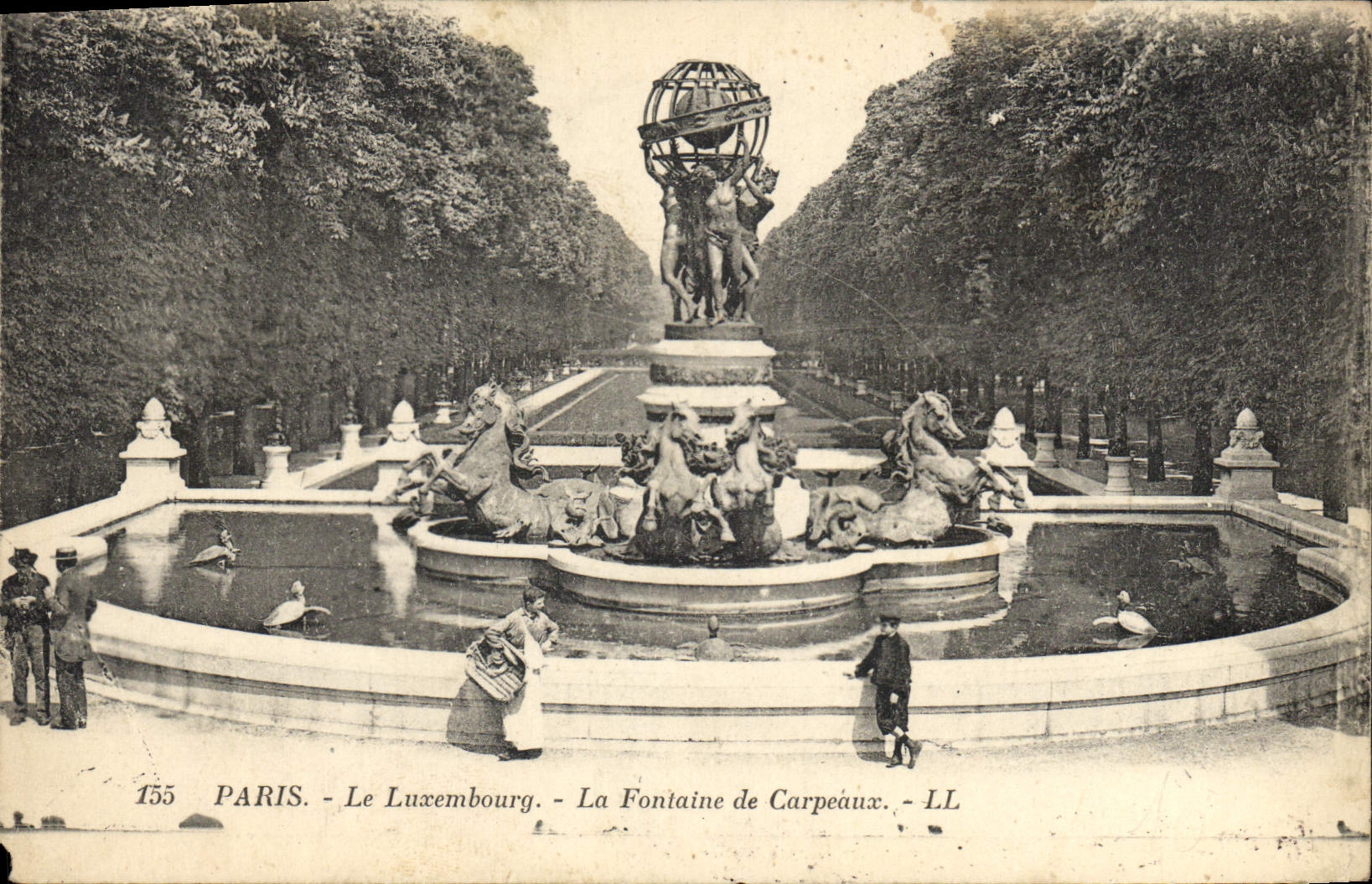 CPA Paris Le Luxembourg La Fontaine de Carpeaux