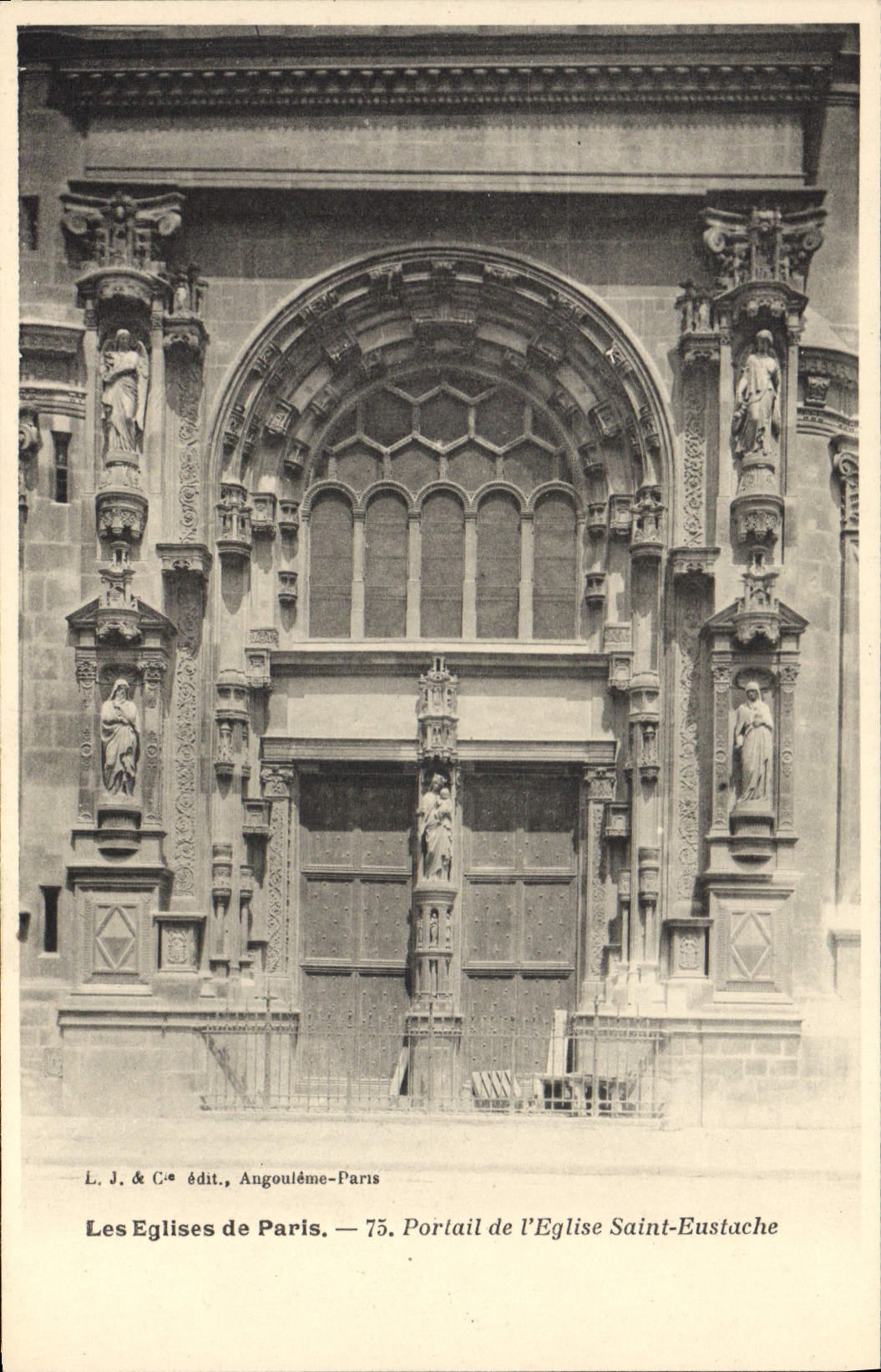 CPA Paris Les Eglises Portail de l'eglise Saint Eustache
