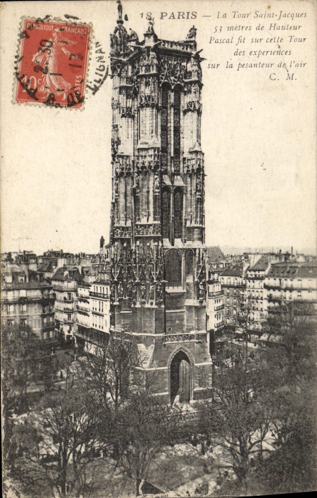 CPA Paris La Tour Saint Jacques