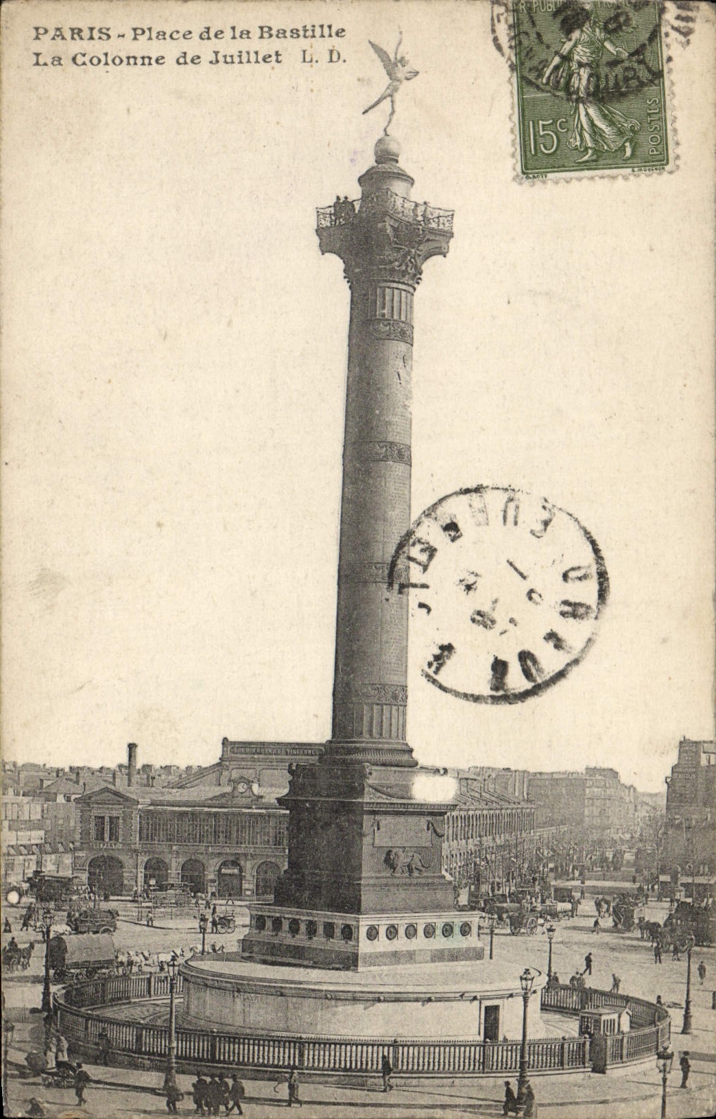 CPA Paris Place de la Bastille La Colonne de Juillet