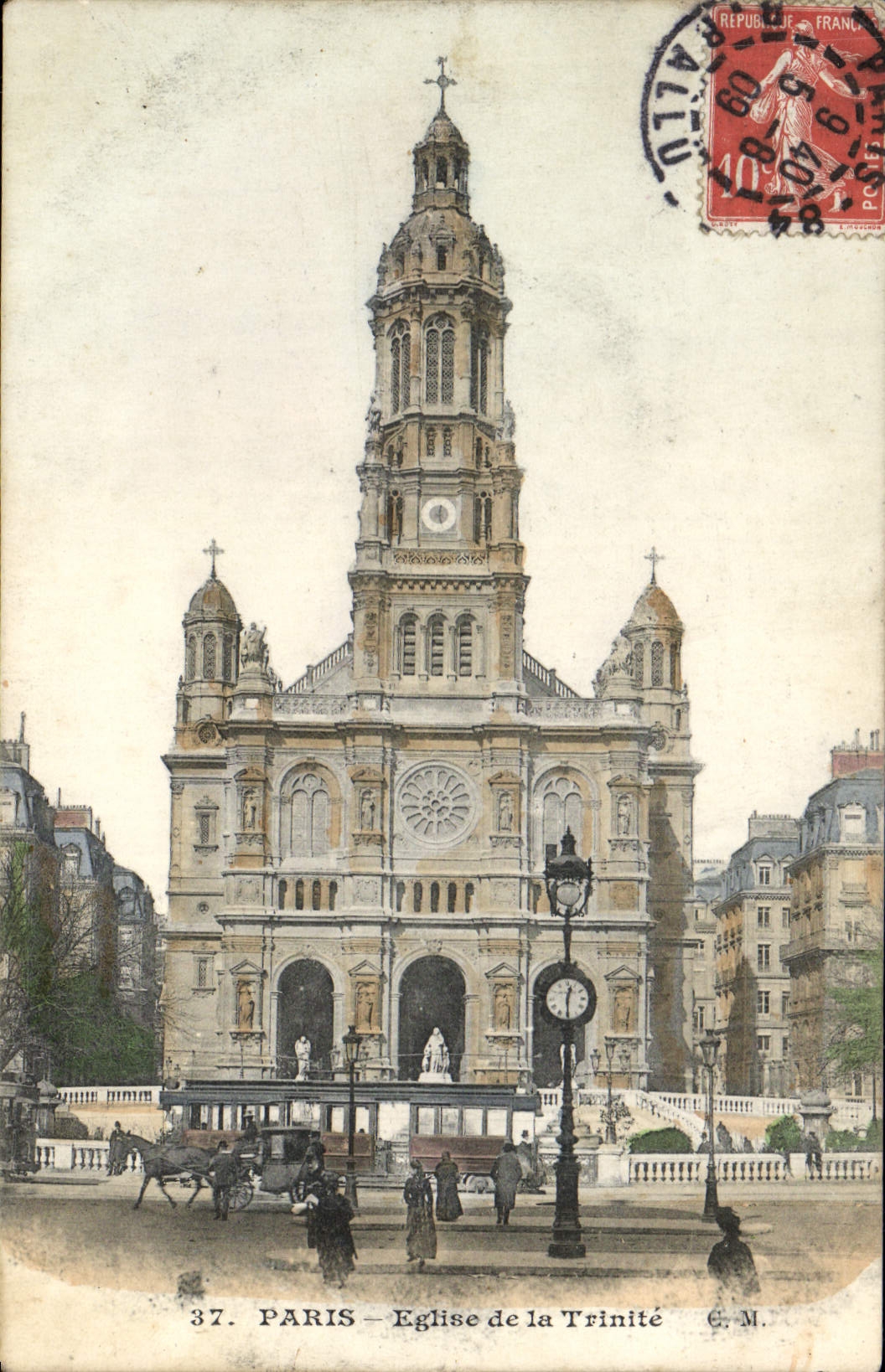 CPA Paris Eglise de la Trinite