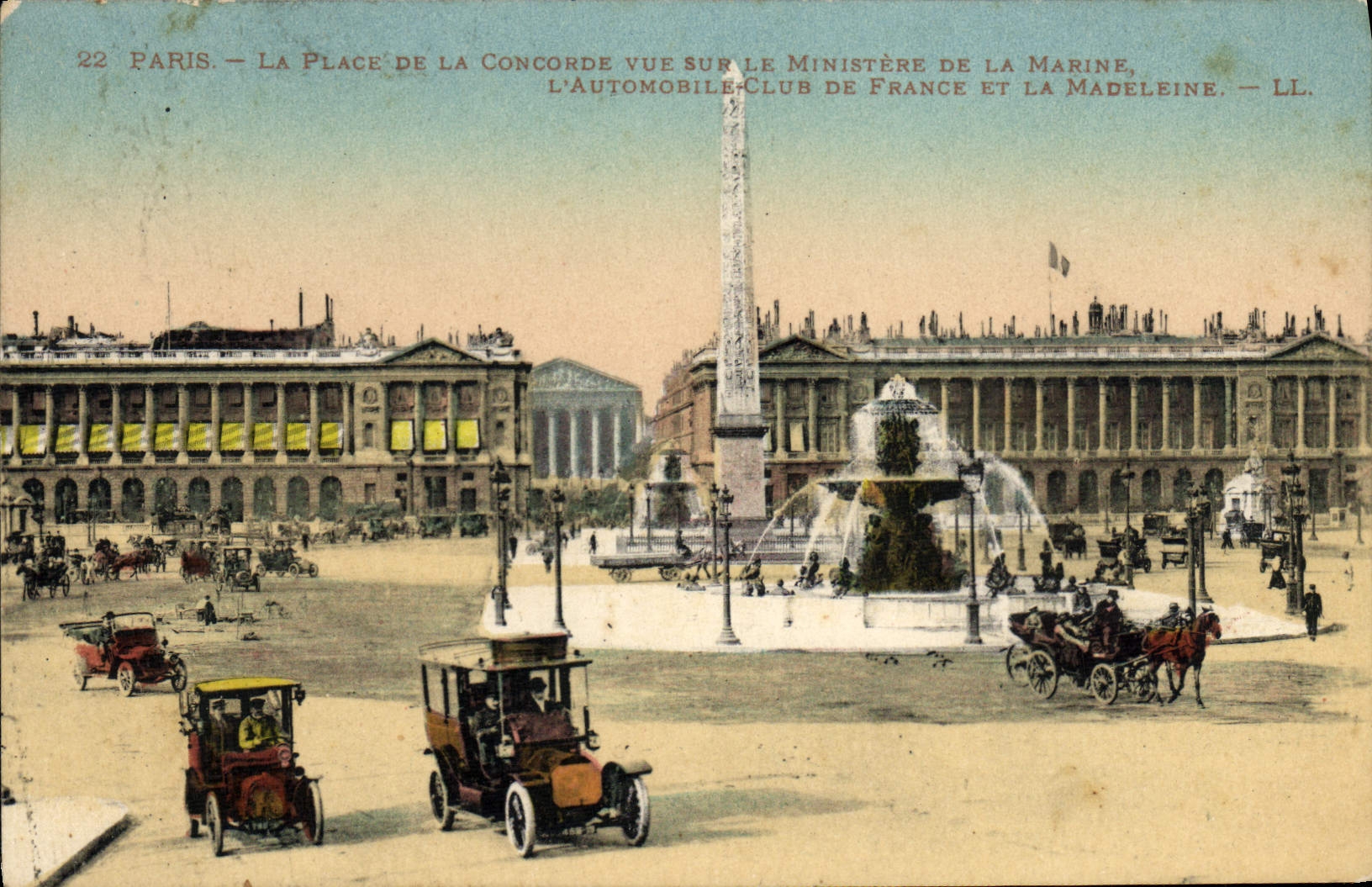 CPA Paris La Place De La Concorde Vue Sur Le Ministere de Marine