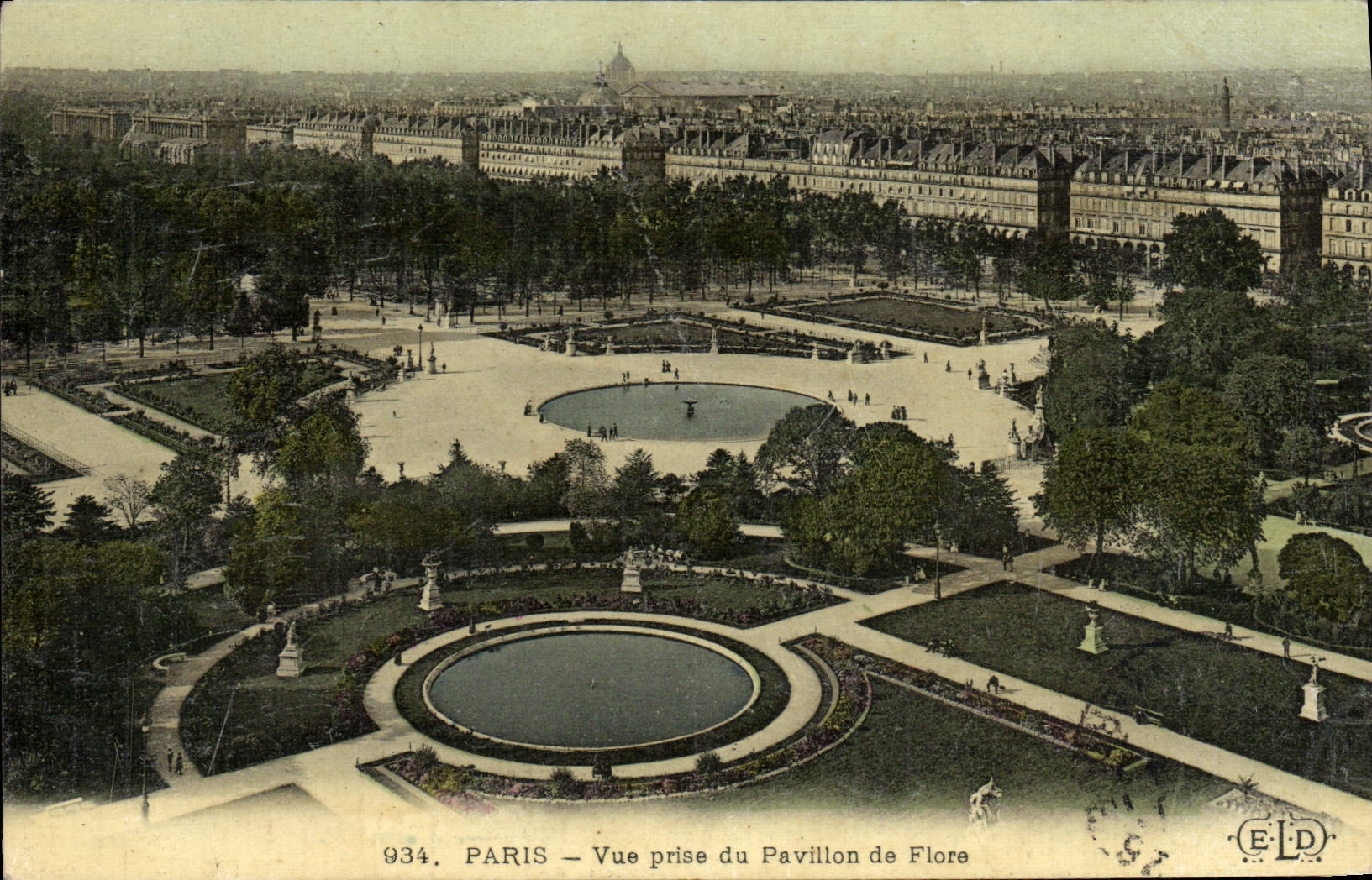CPA Paris Vue Prise du Pavillon de Flore (carte toilee)
