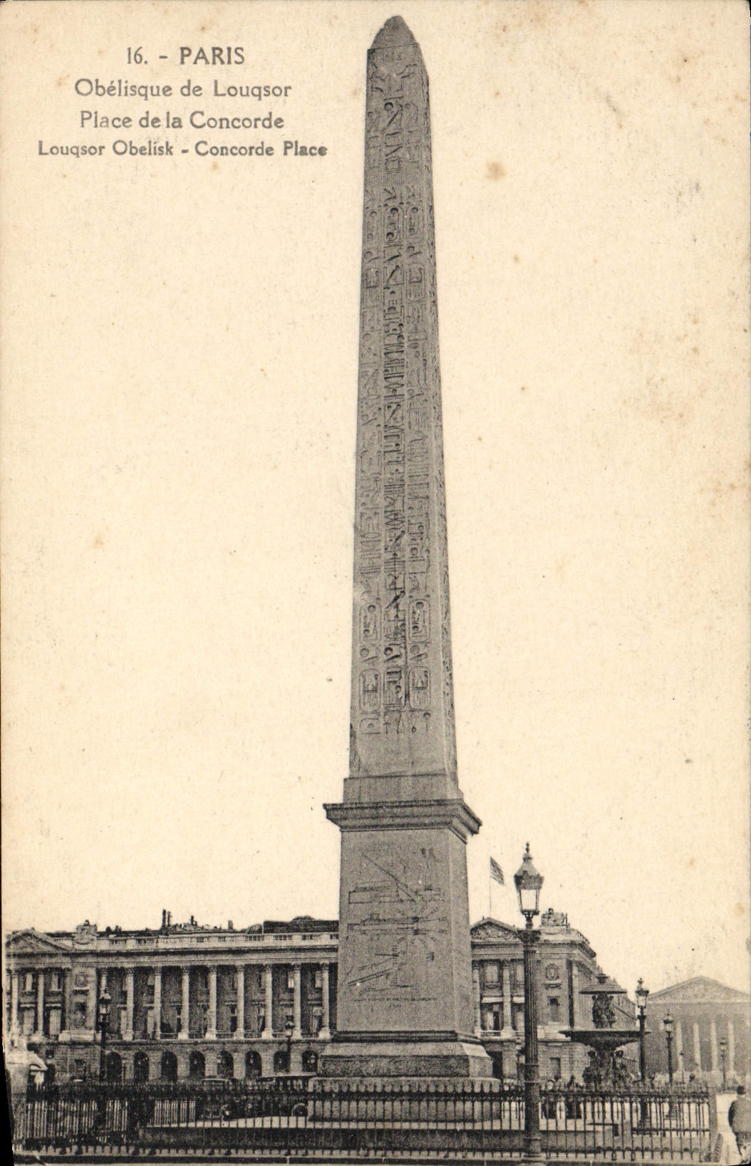 CPA Paris Obelisque de Louqsor Place de la Concorde