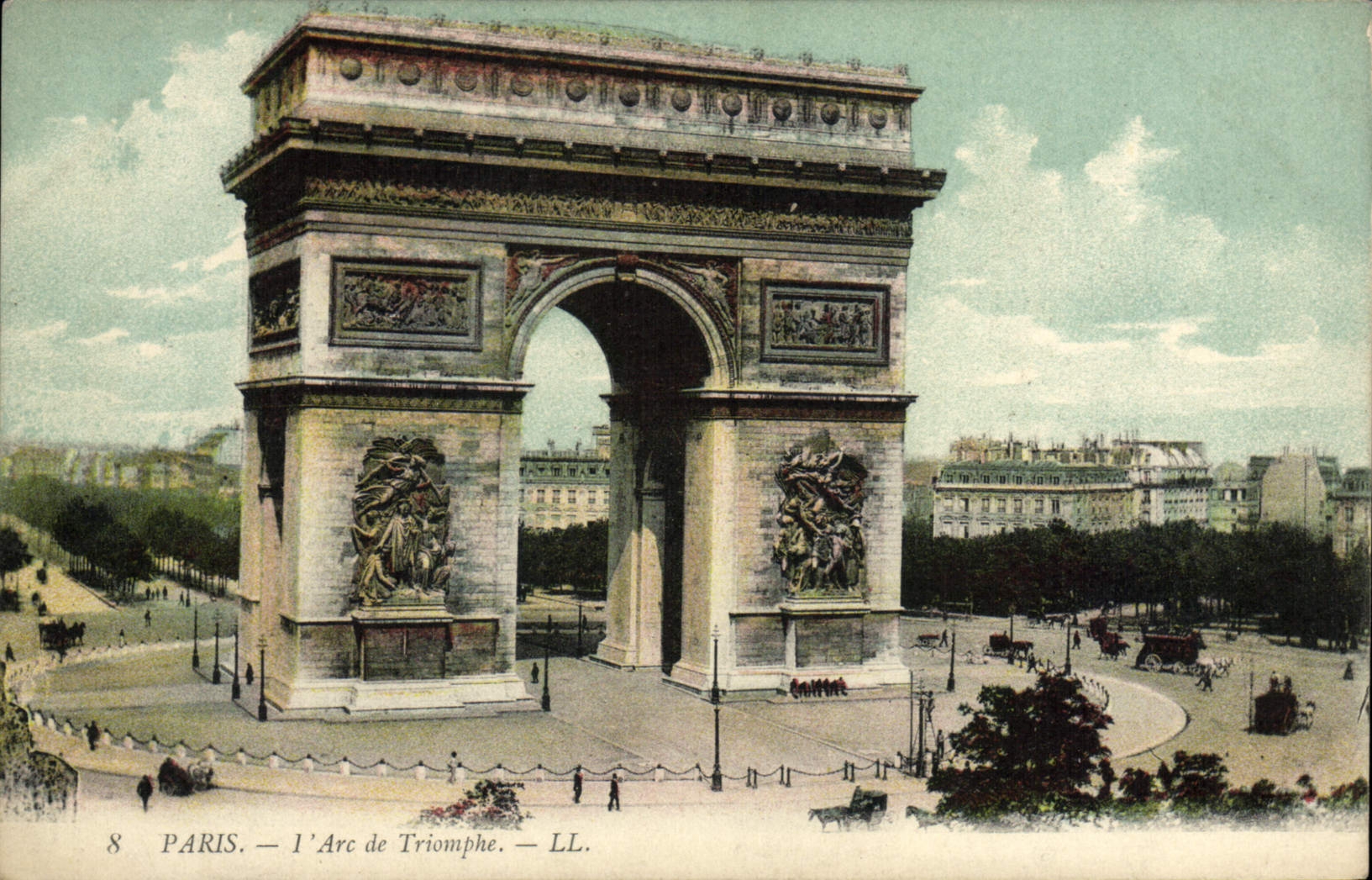 CPA Paris L'Arc de Triomphe